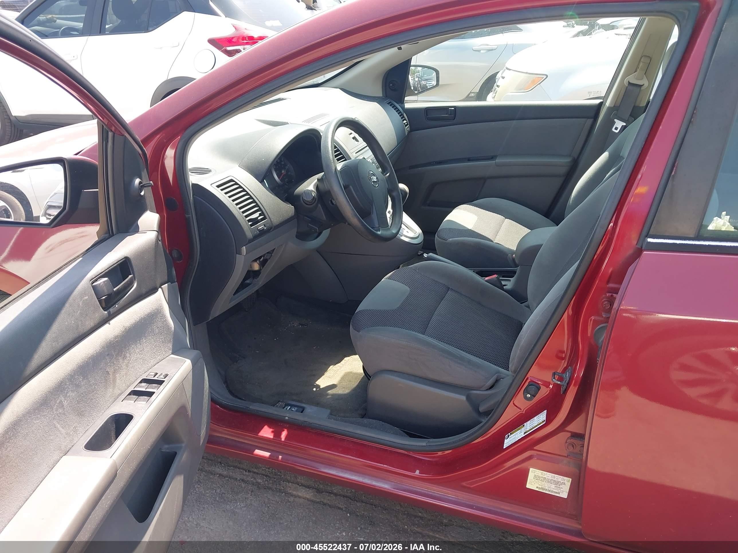 2007 Nissan Sentra 2.0 Burgundy vin: 3N1AB61E47L707467