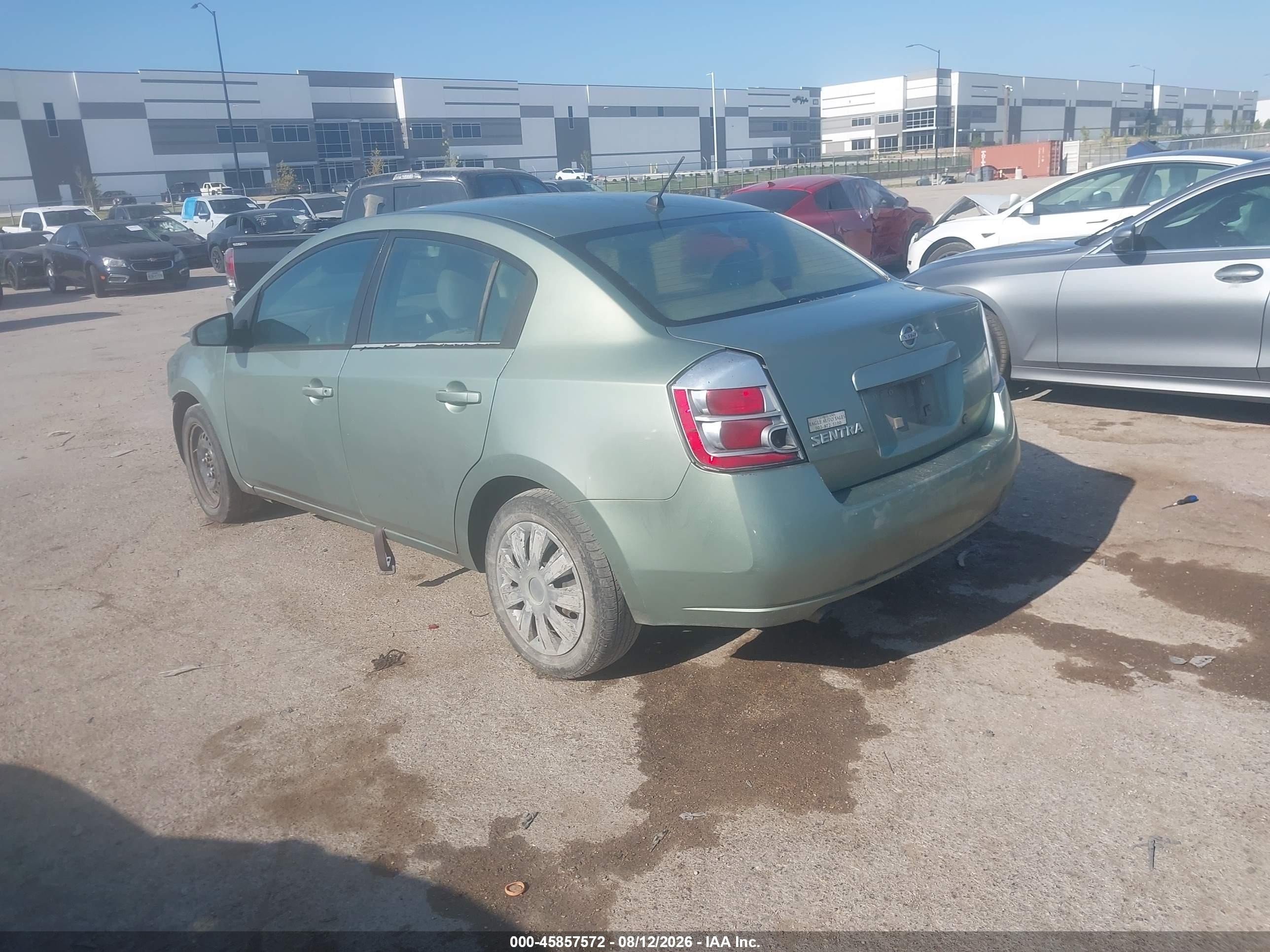 2008 Nissan Sentra 2.0 S Green vin: 3N1AB61E48L628141