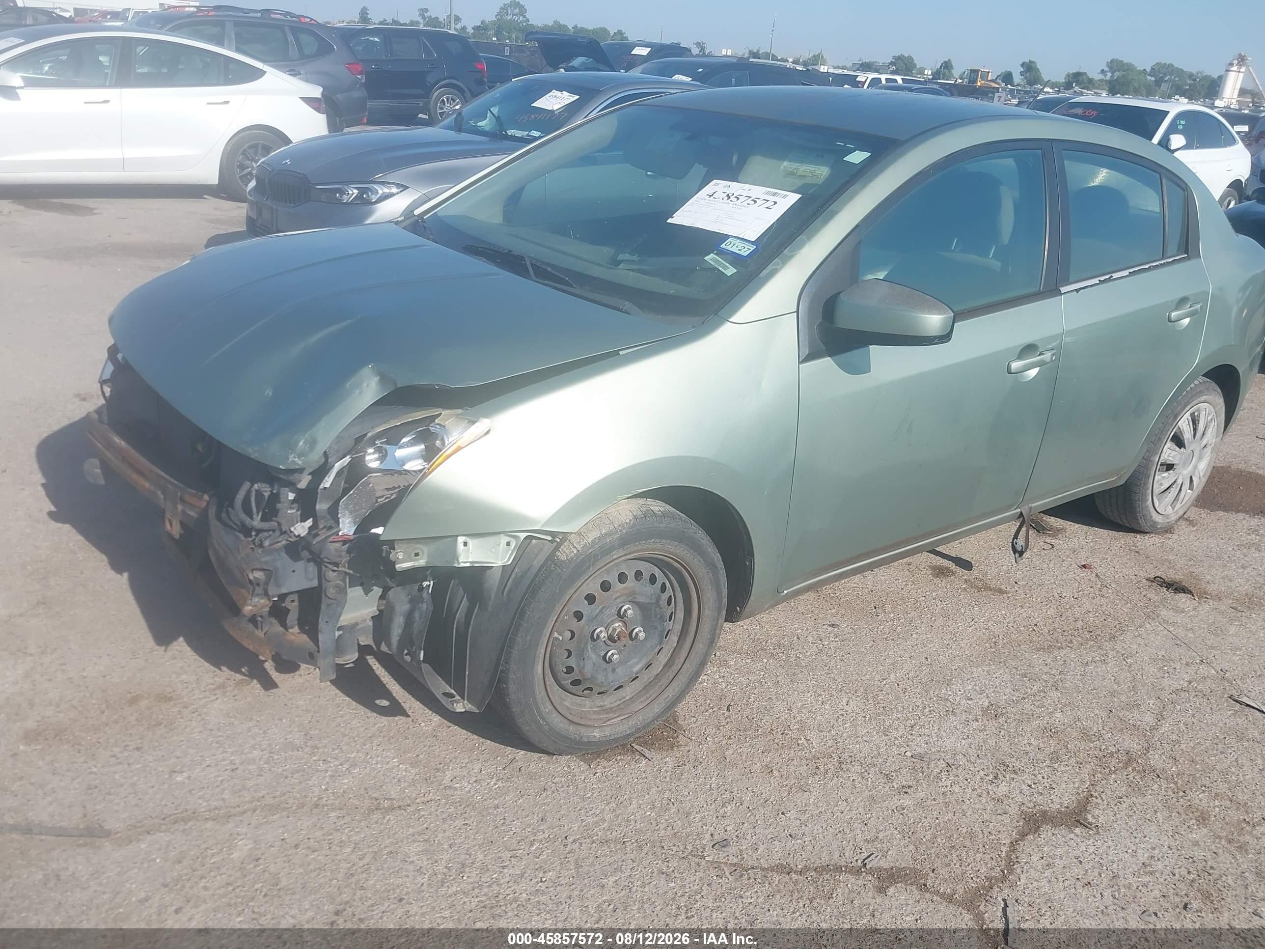 2008 Nissan Sentra 2.0 S Green vin: 3N1AB61E48L628141
