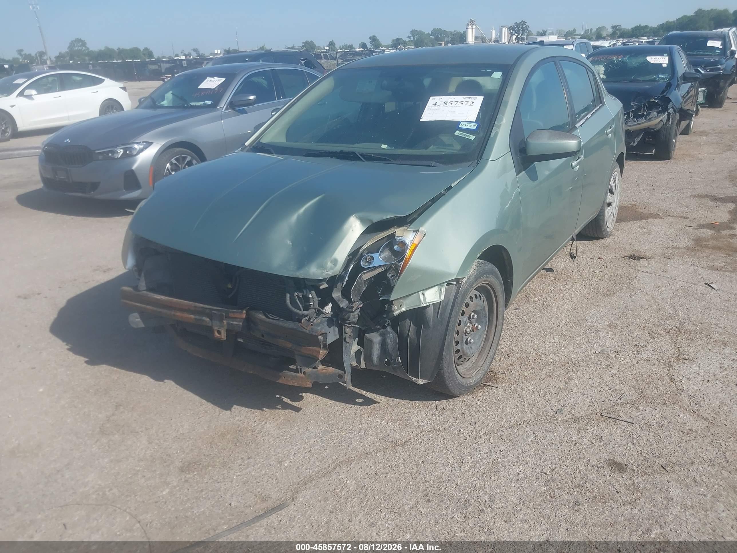 2008 Nissan Sentra 2.0 S Green vin: 3N1AB61E48L628141