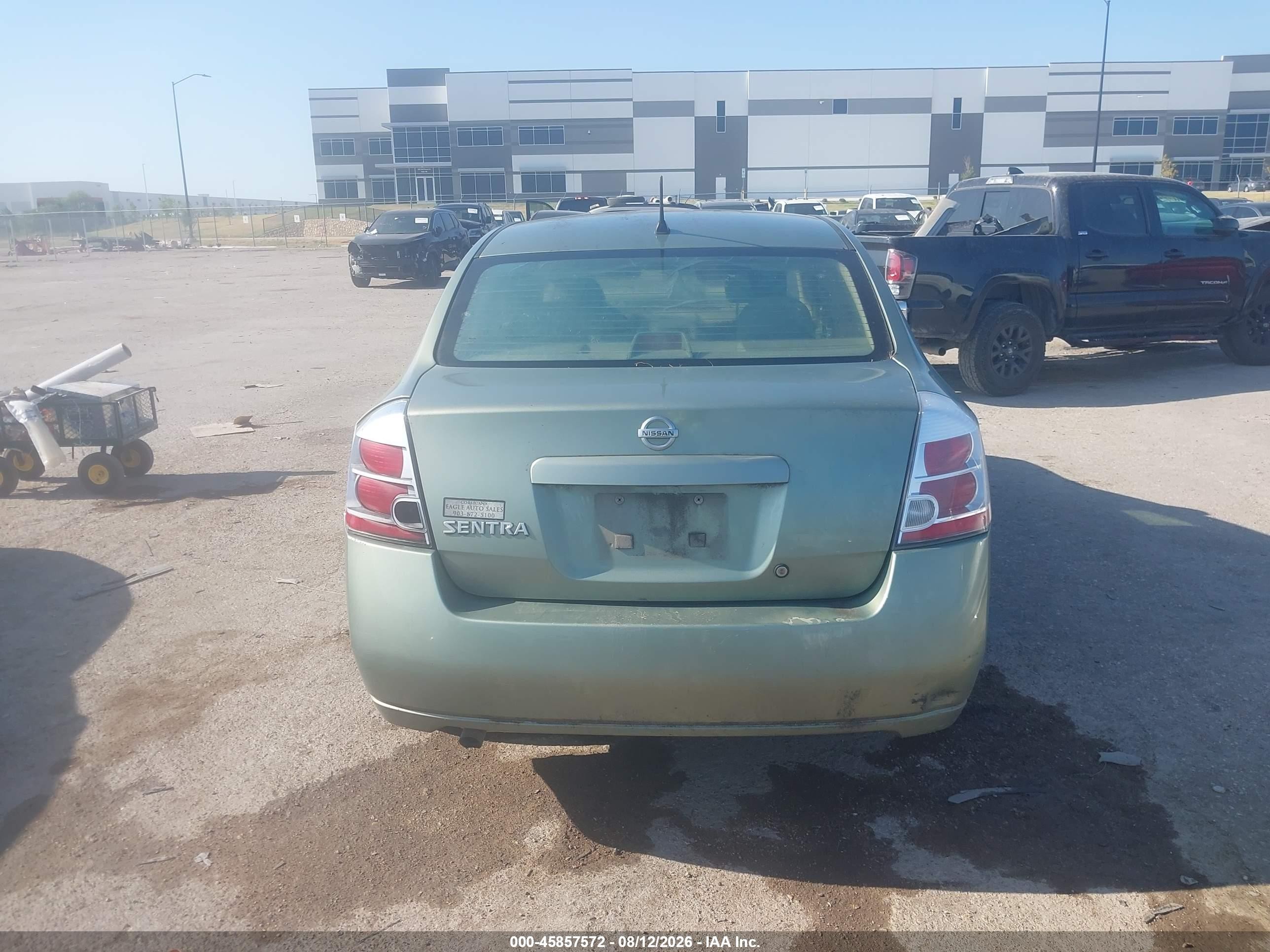 2008 Nissan Sentra 2.0 S Green vin: 3N1AB61E48L628141