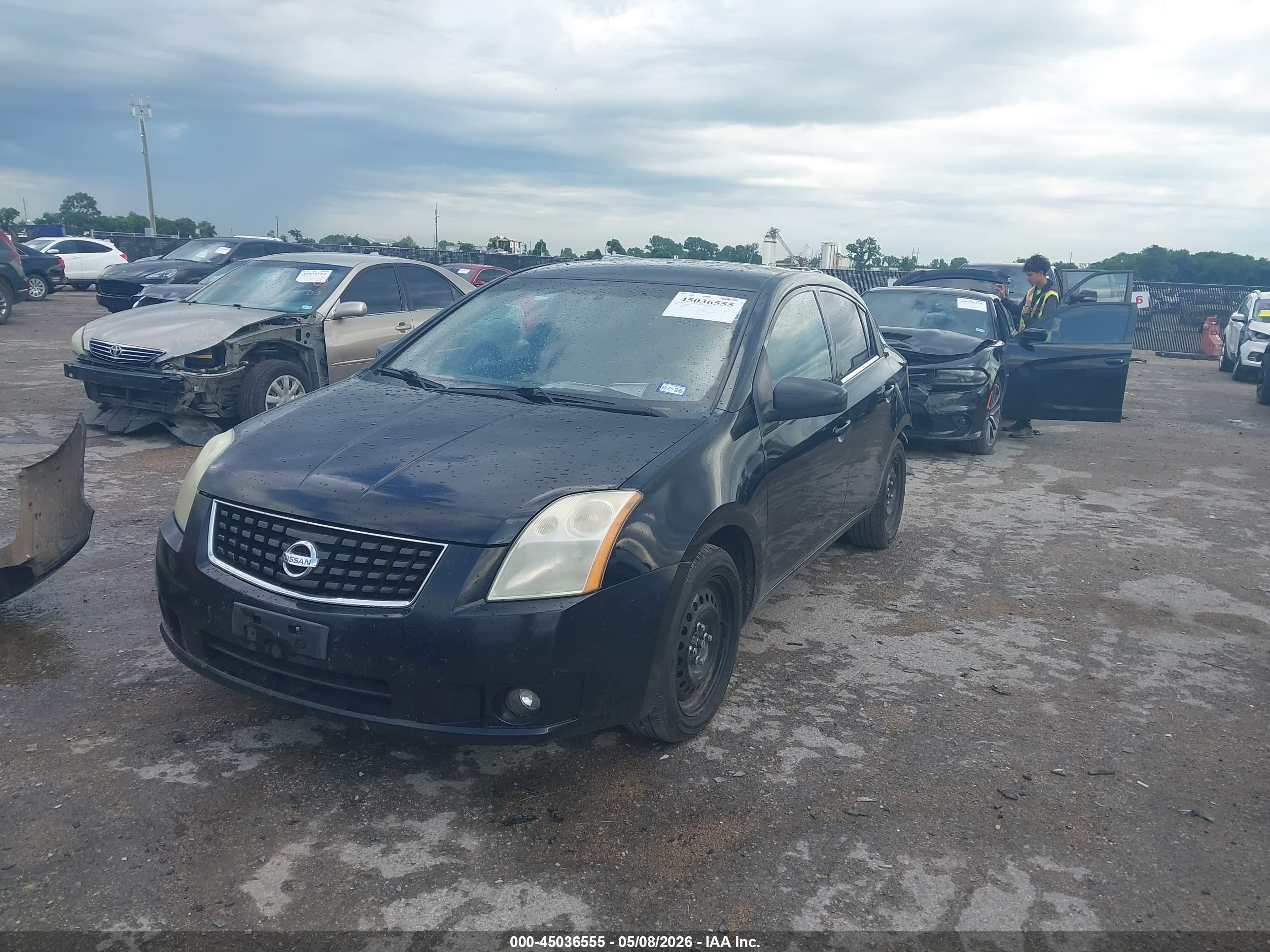 2008 Nissan Sentra 2.0s Черный vin: 3N1AB61E48L696309