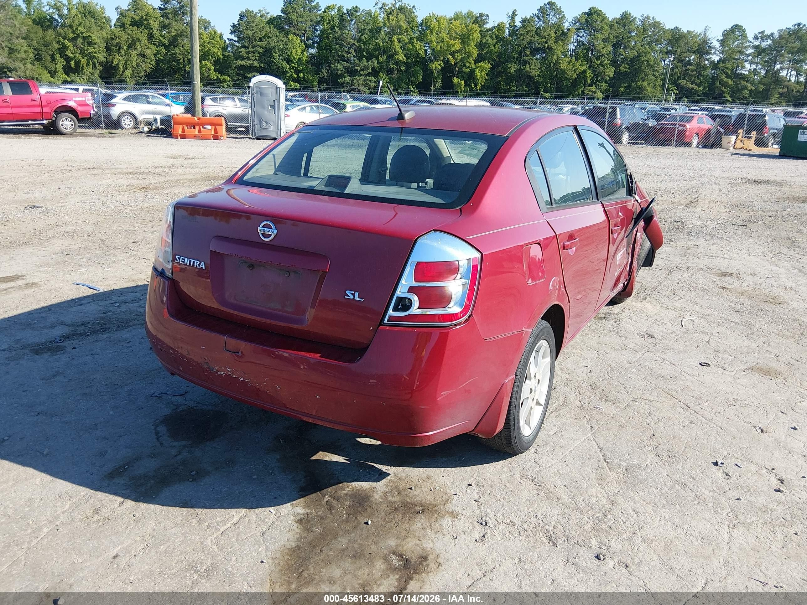 2008 Nissan Sentra 2.0 Sl Burgundy vin: 3N1AB61E48L710242