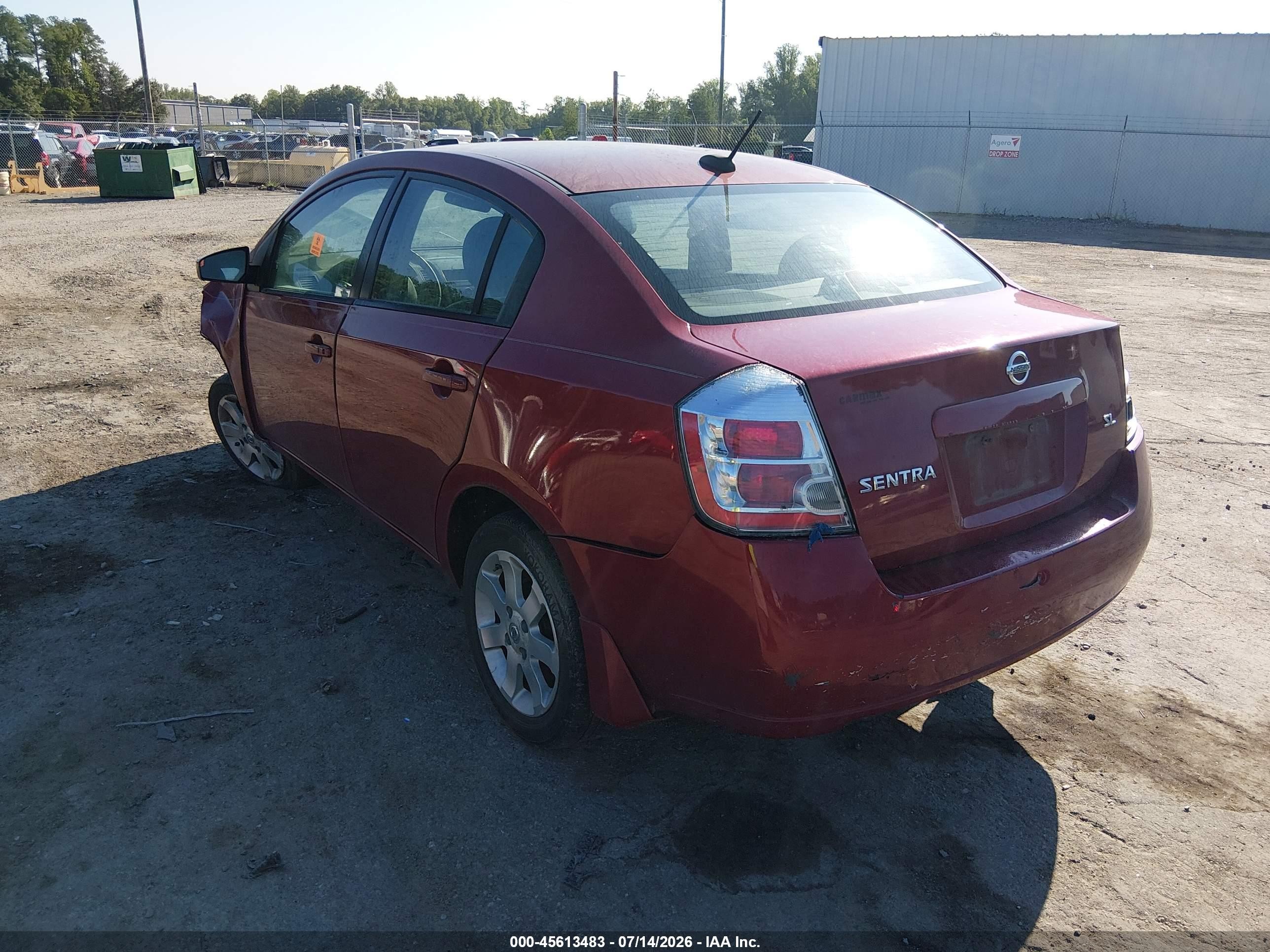2008 Nissan Sentra 2.0 Sl Burgundy vin: 3N1AB61E48L710242