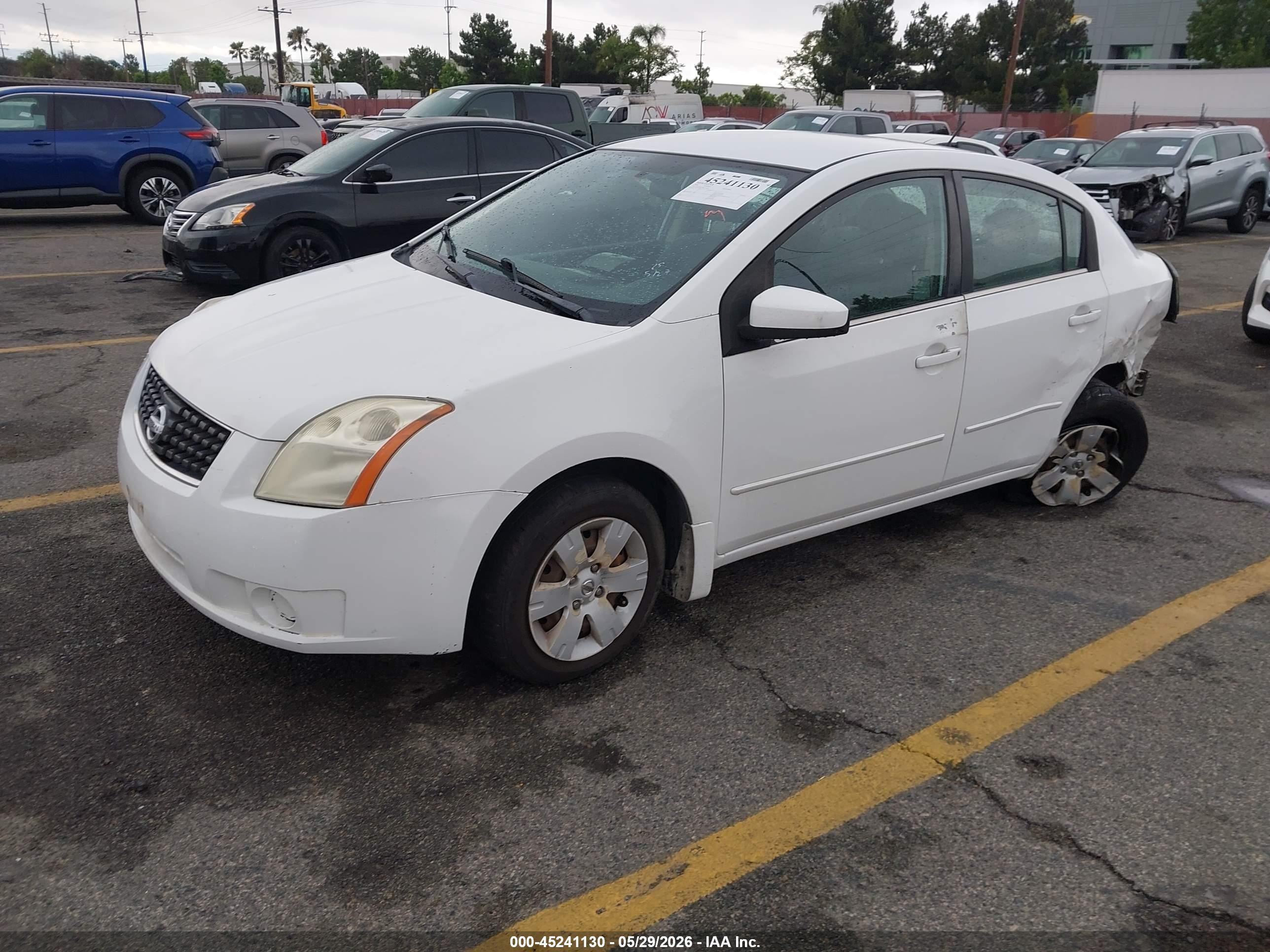 2008 Nissan Sentra 2.0 Белый vin: 3N1AB61E48L743838