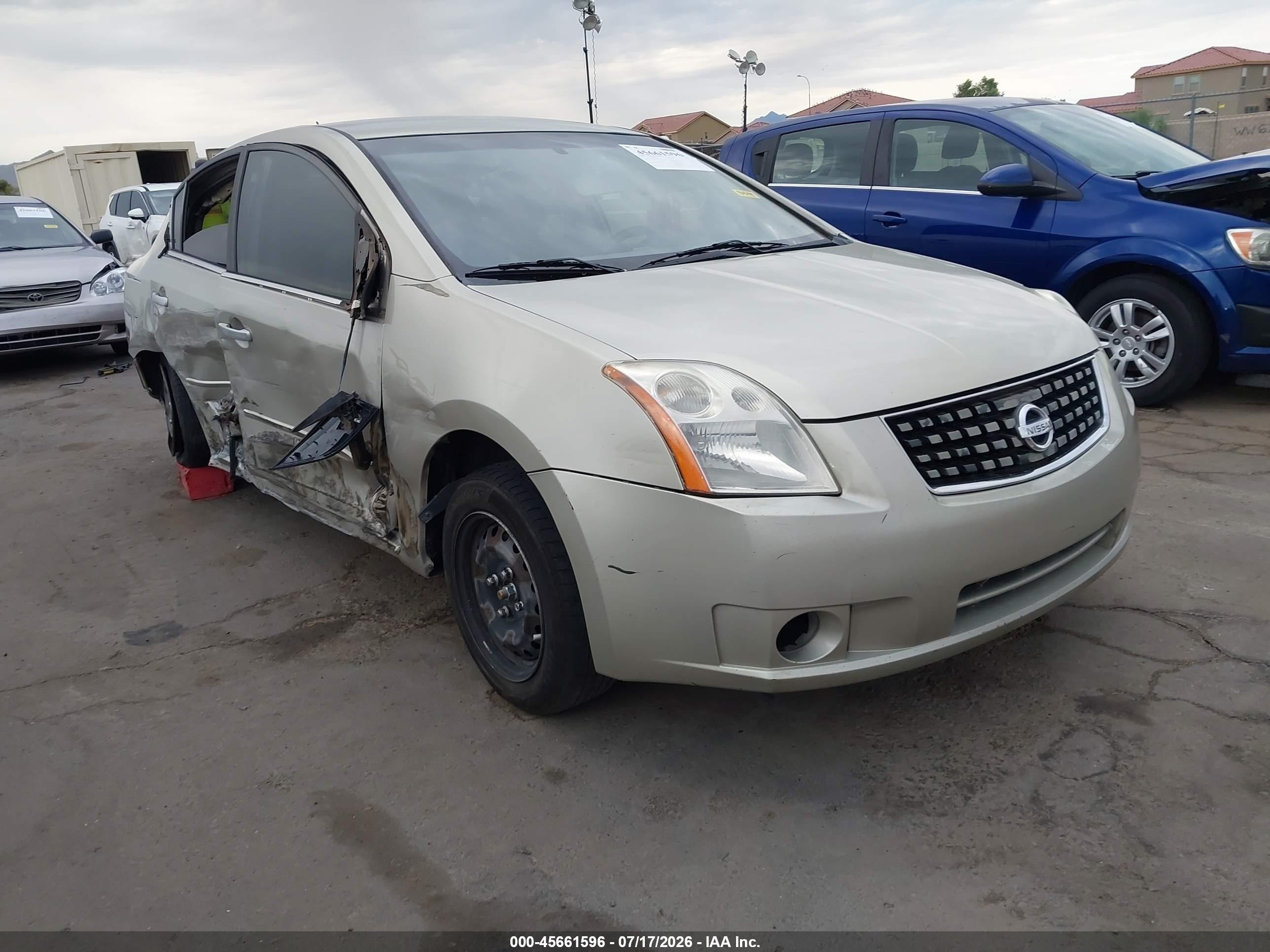 2008 Nissan Sentra 2.0 S Gold vin: 3N1AB61E58L637267