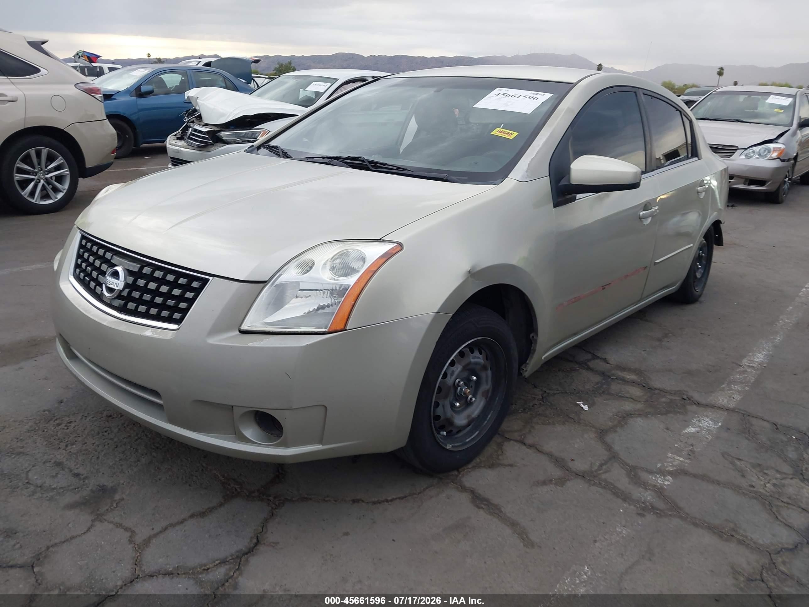2008 Nissan Sentra 2.0 S Gold vin: 3N1AB61E58L637267
