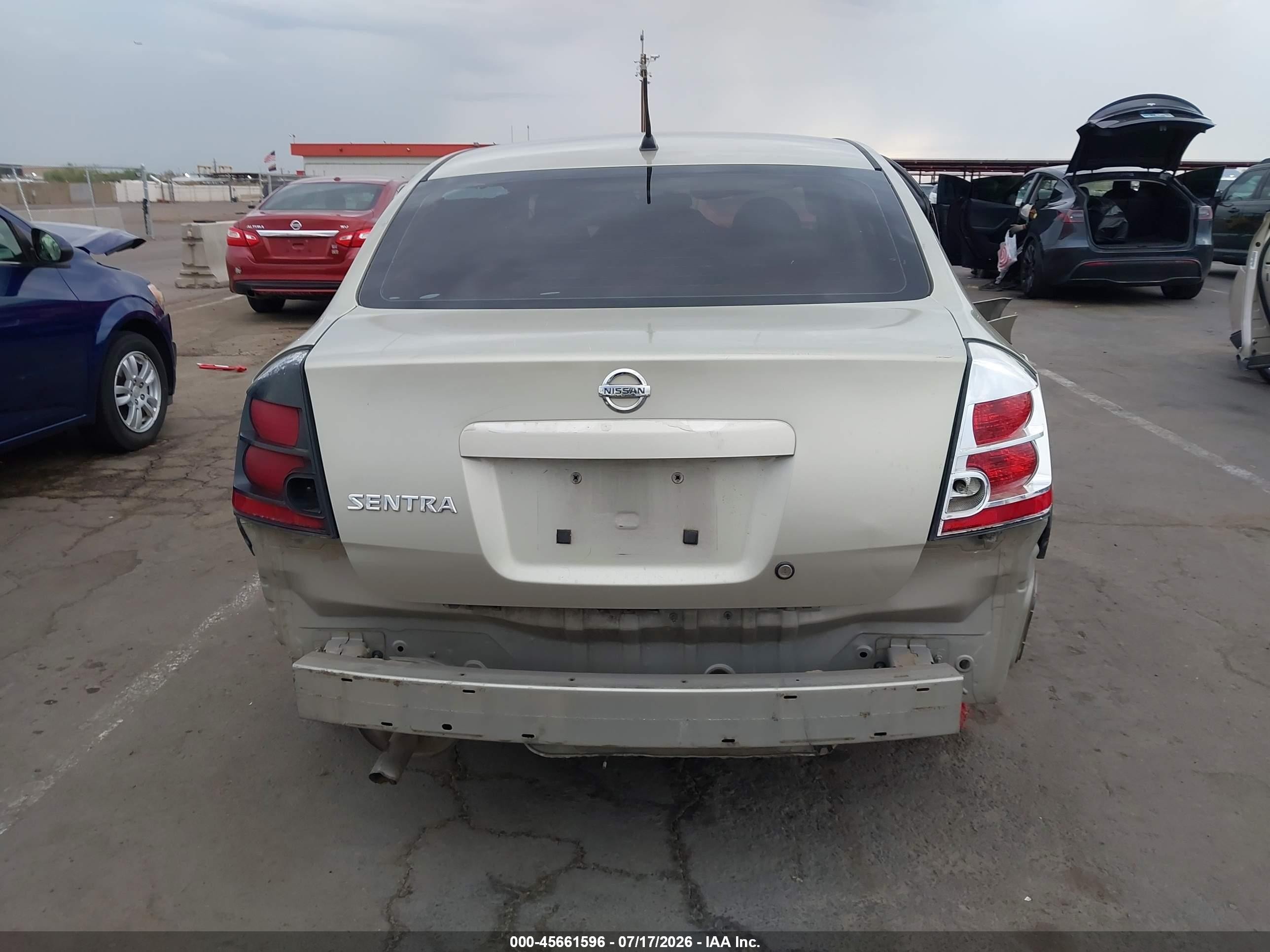 2008 Nissan Sentra 2.0 S Gold vin: 3N1AB61E58L637267