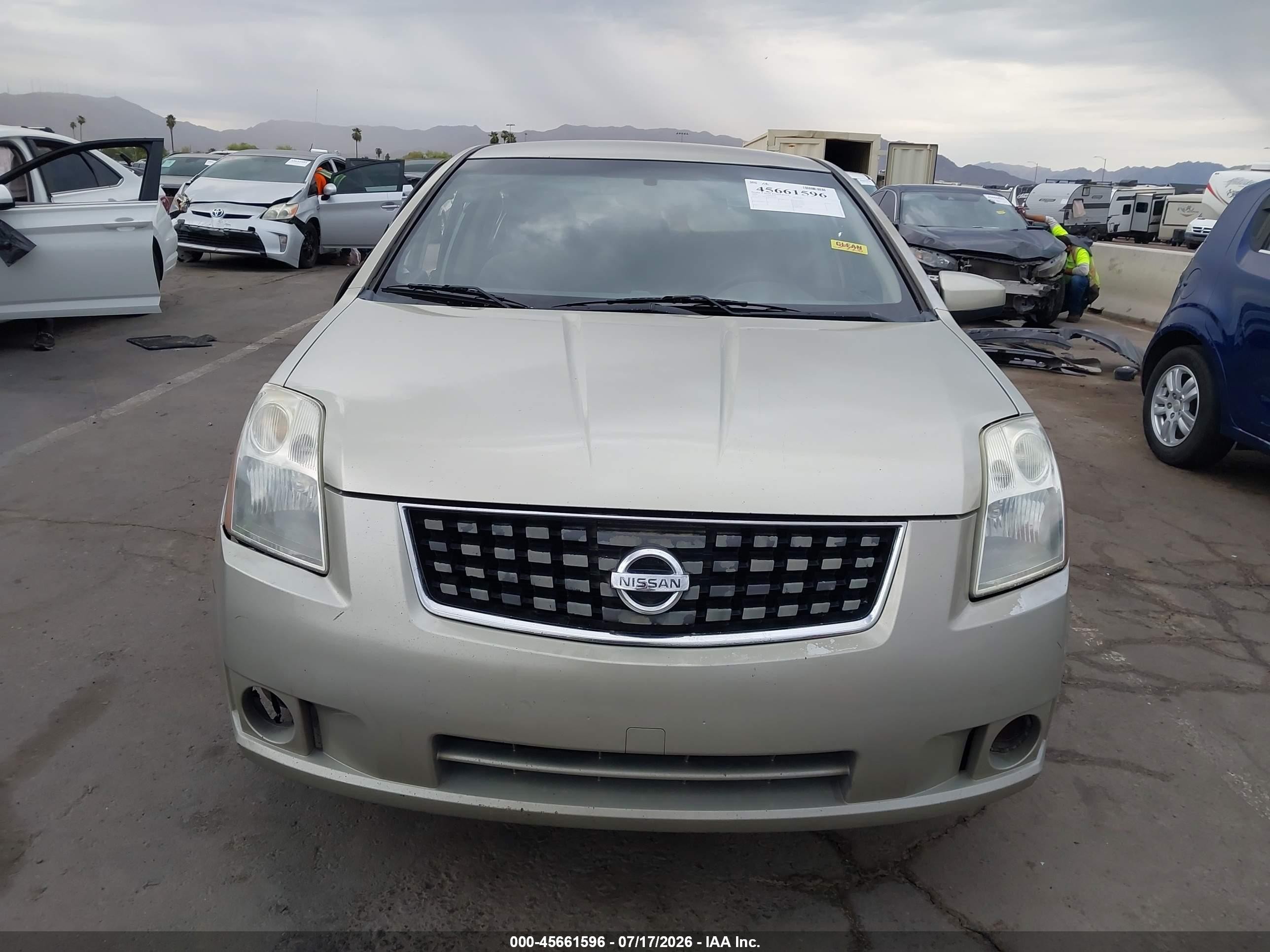2008 Nissan Sentra 2.0 S Gold vin: 3N1AB61E58L637267