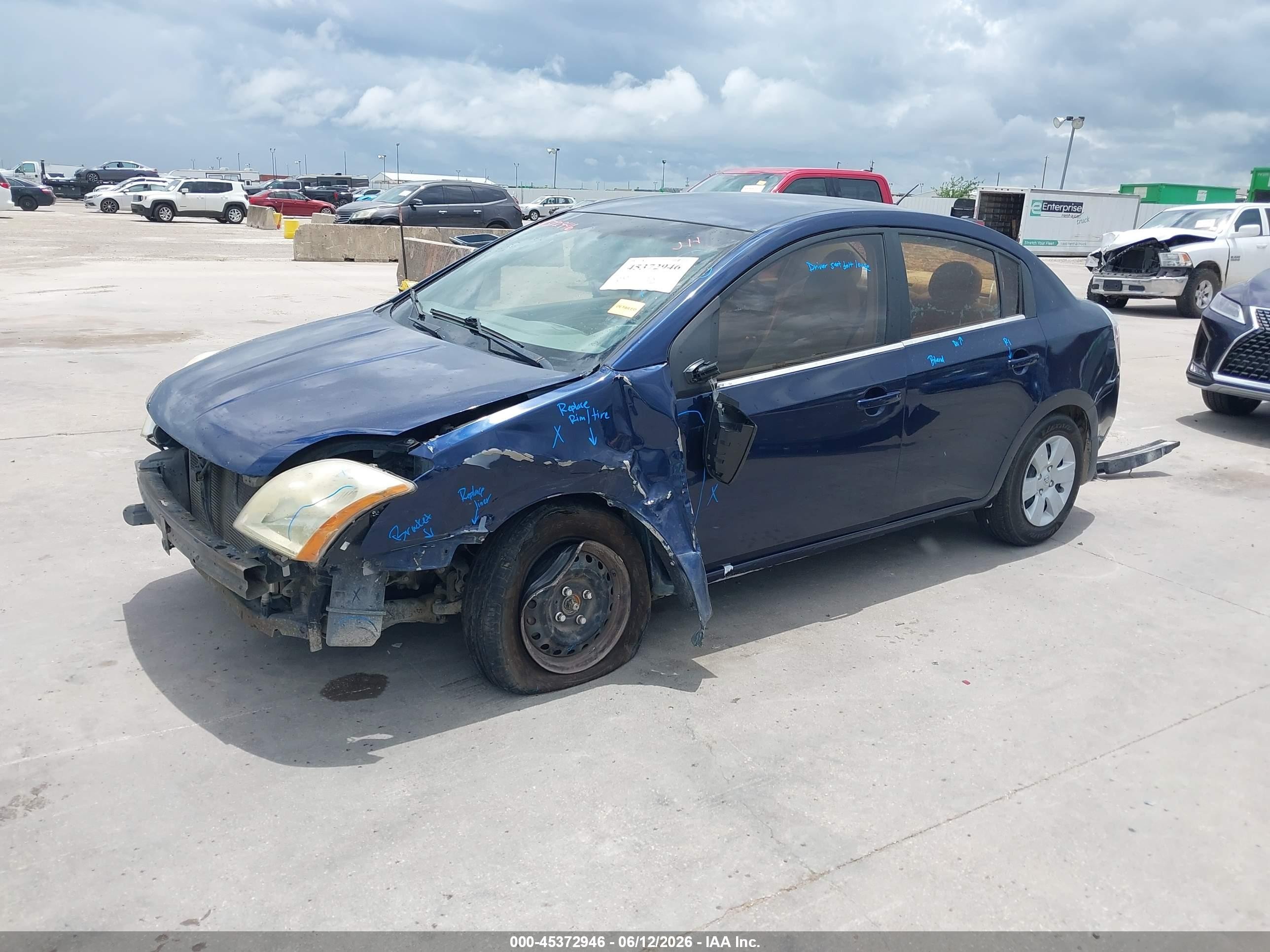 2008 Nissan Sentra 2.0 Синий vin: 3N1AB61E58L765671