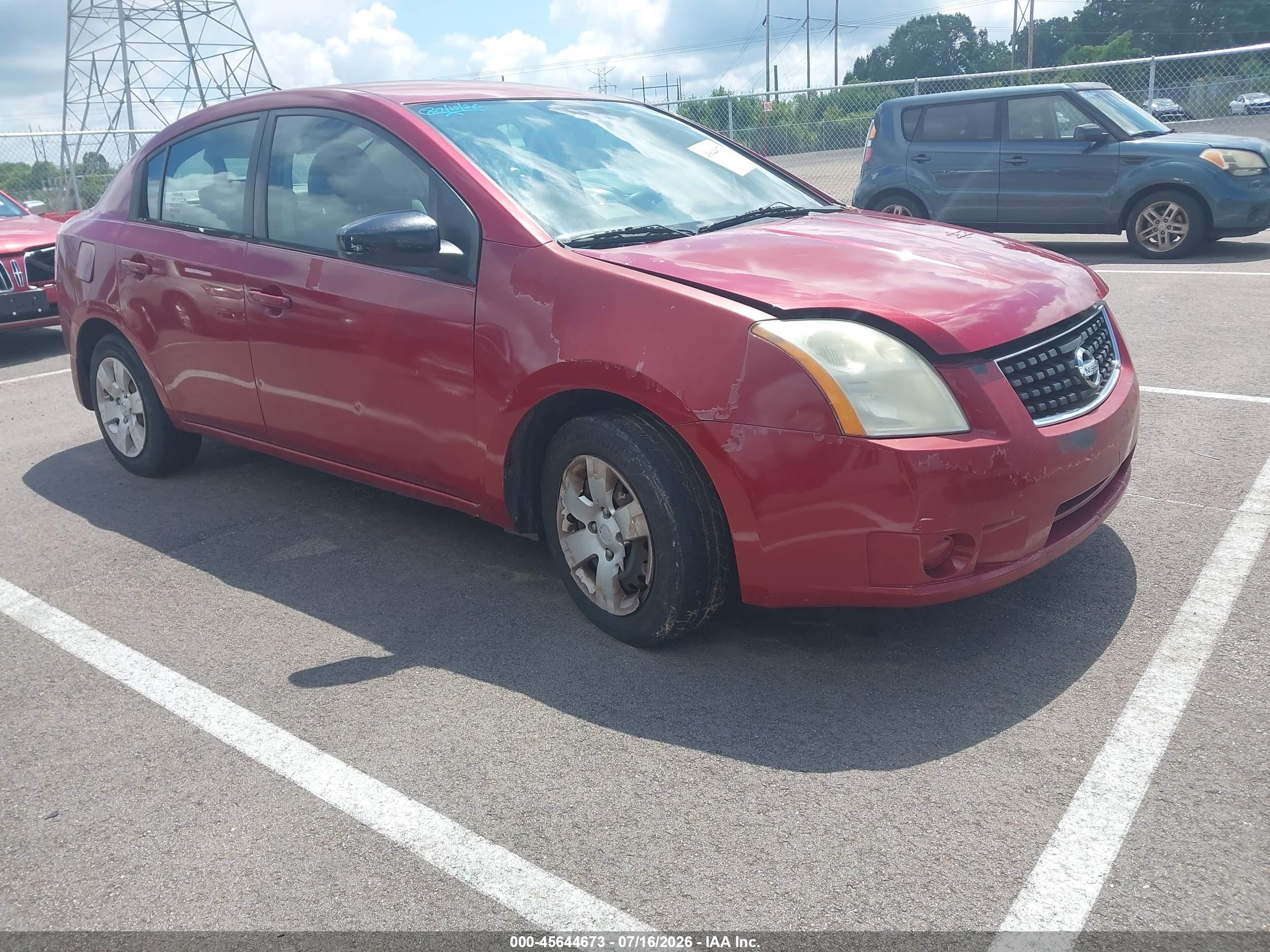 2009 Nissan Sentra 2.0 Red vin: 3N1AB61E59L660730