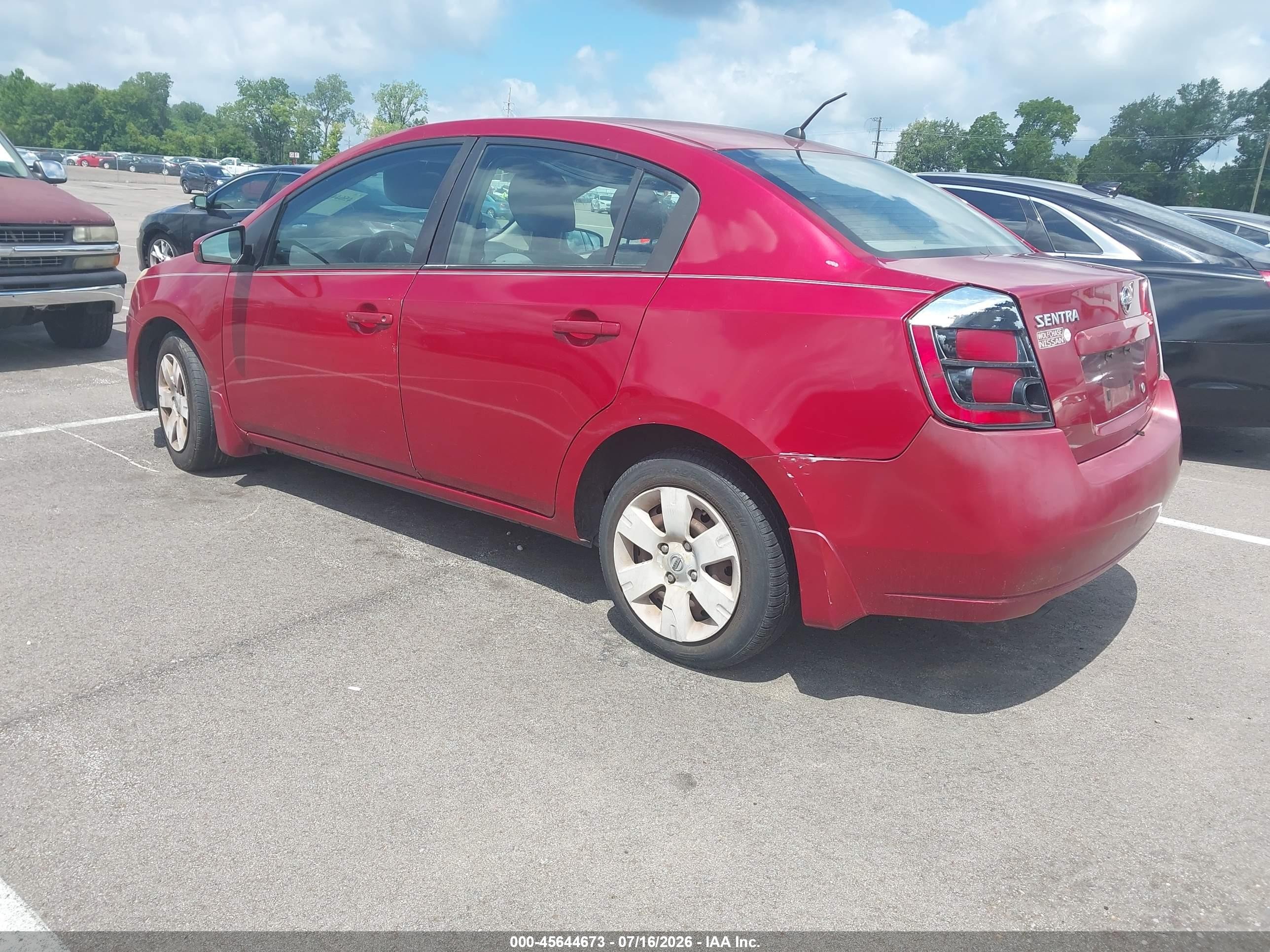 2009 Nissan Sentra 2.0 Red vin: 3N1AB61E59L660730