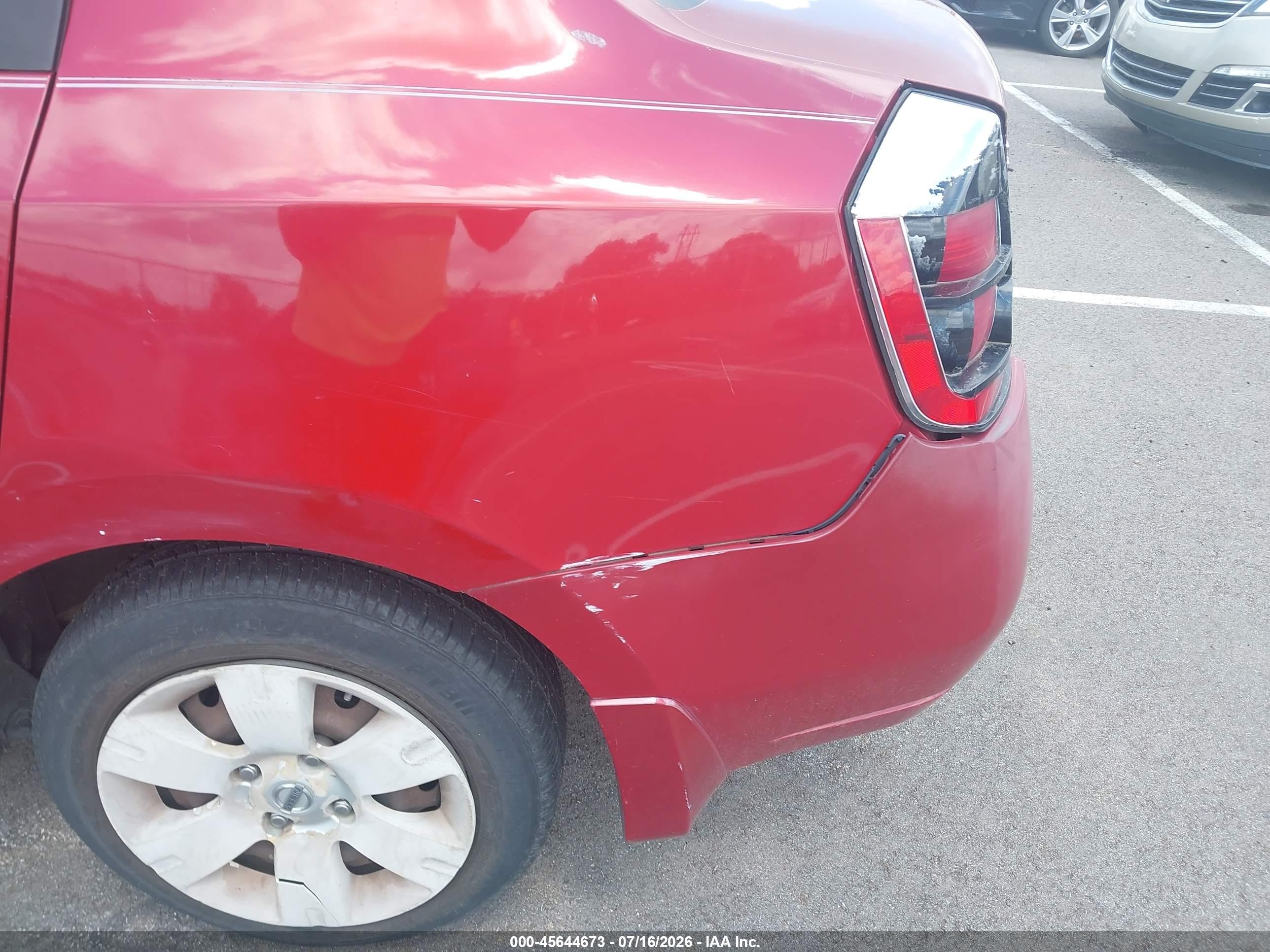 2009 Nissan Sentra 2.0 Red vin: 3N1AB61E59L660730