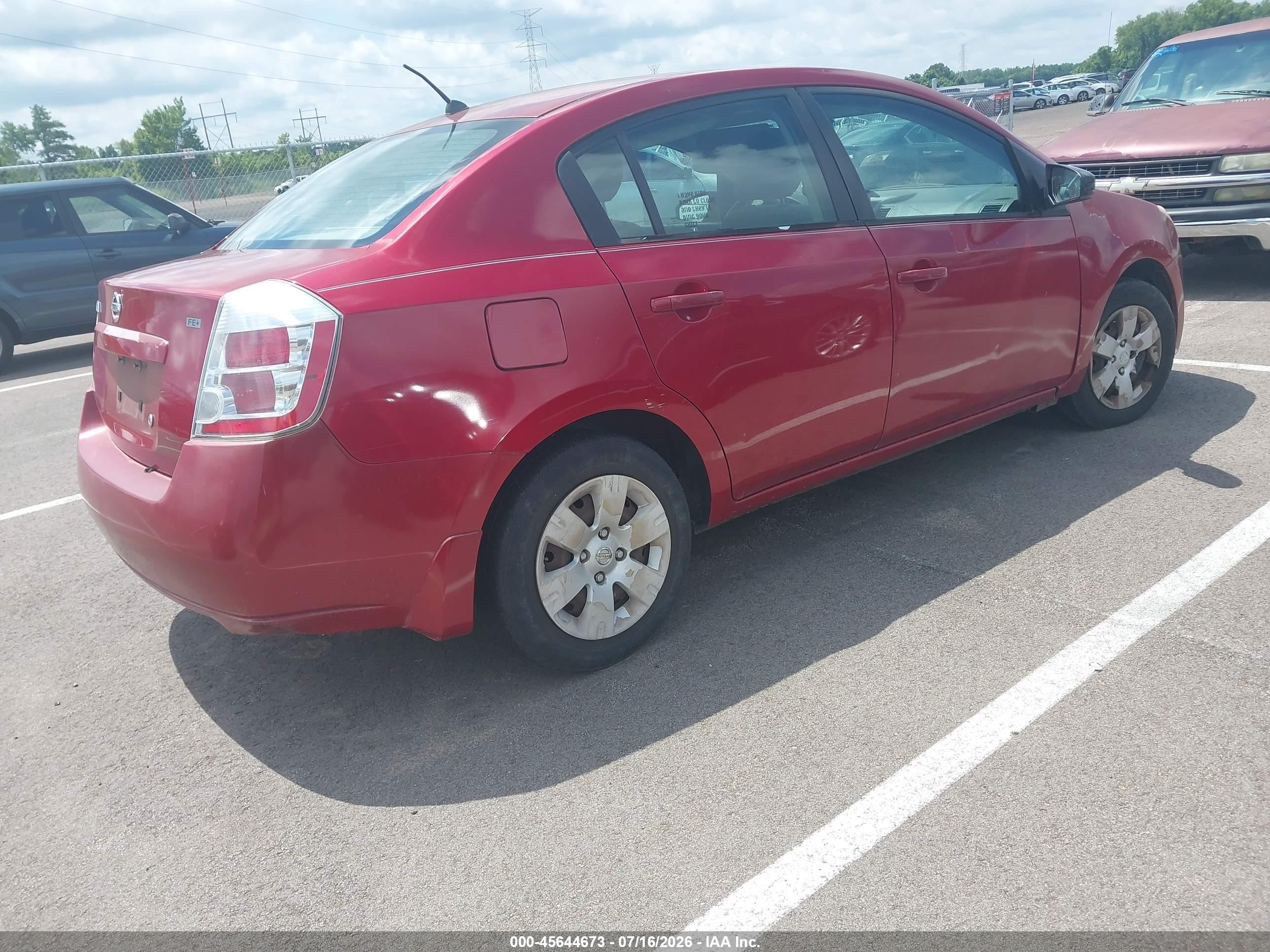 2009 Nissan Sentra 2.0 Red vin: 3N1AB61E59L660730