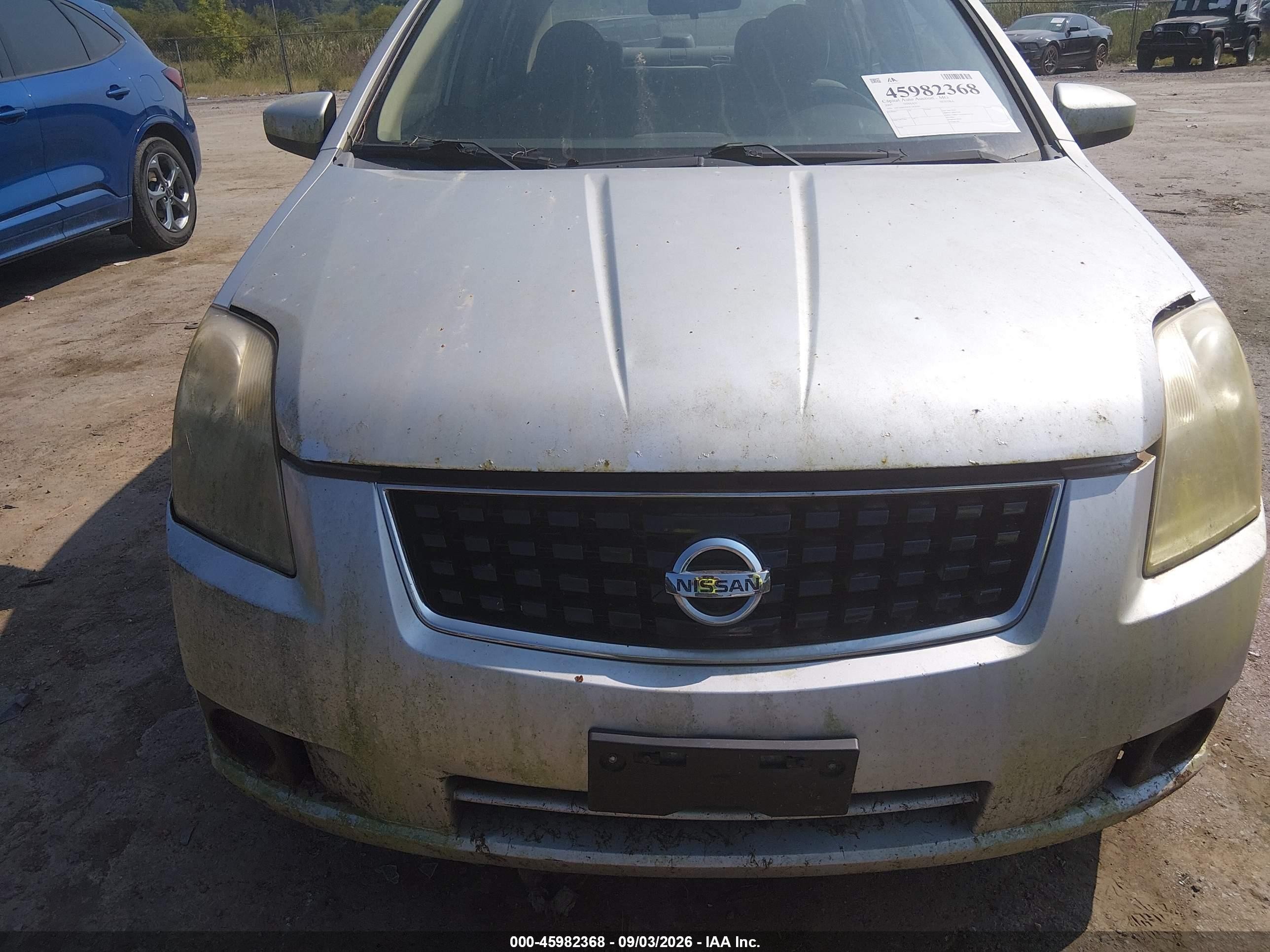 2007 Nissan Sentra 2.0s Silver vin: 3N1AB61E67L643030