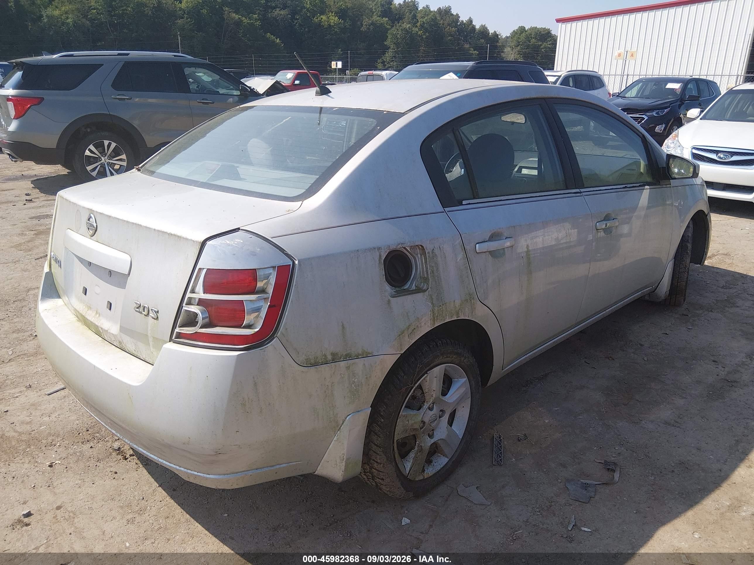 2007 Nissan Sentra 2.0s Silver vin: 3N1AB61E67L643030