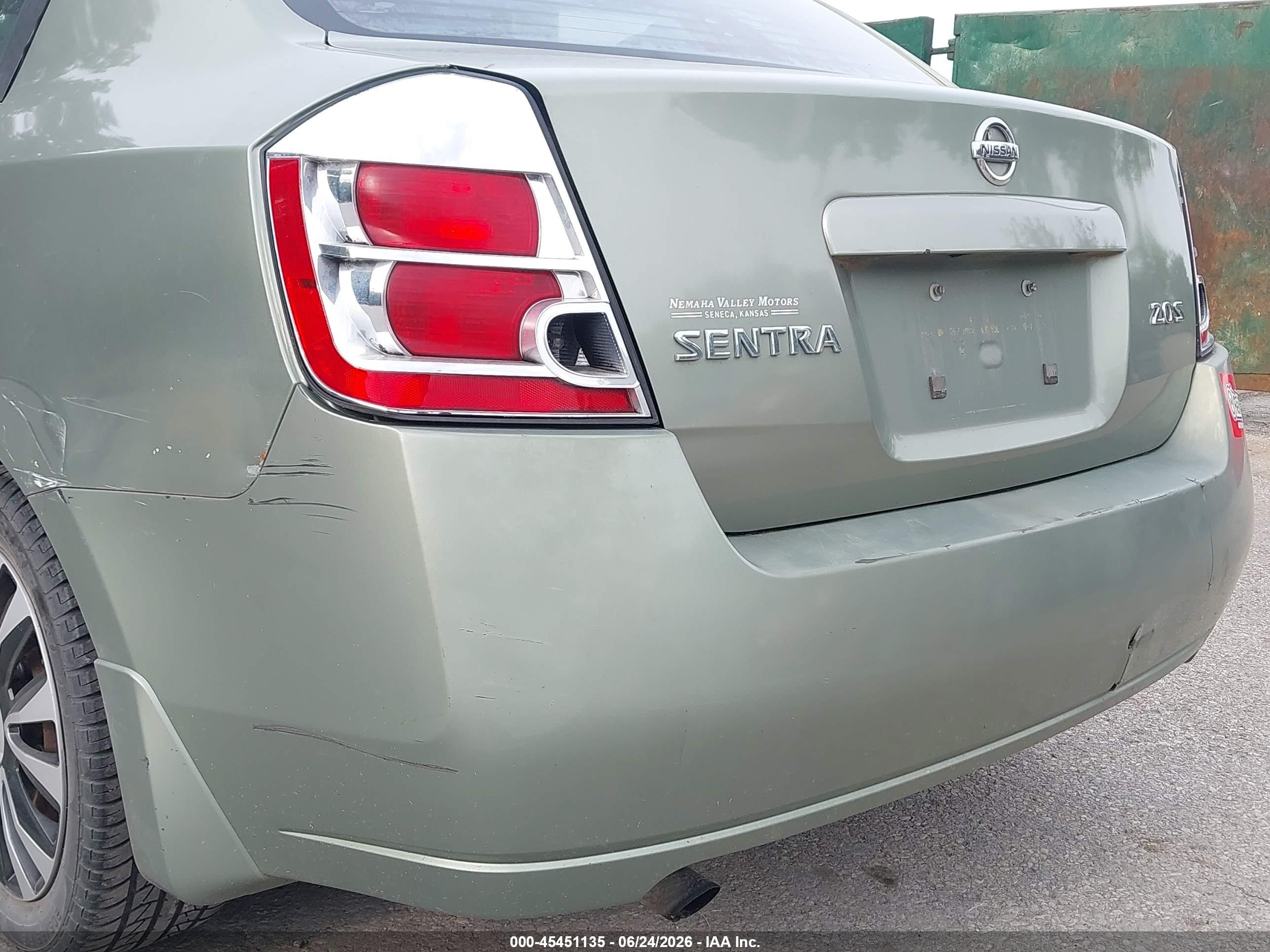 2007 Nissan Sentra 2.0s Green vin: 3N1AB61E67L645912