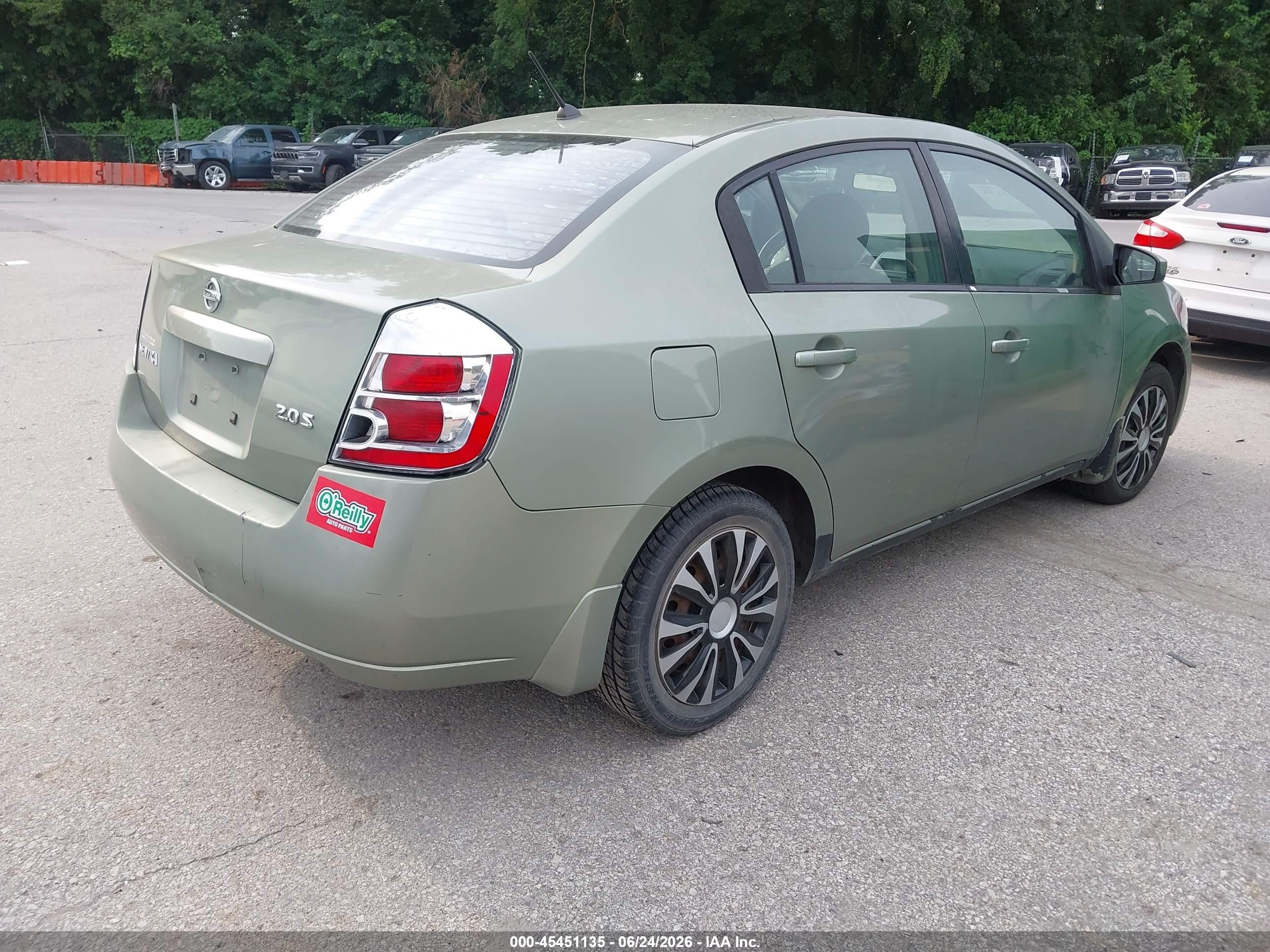 2007 Nissan Sentra 2.0s Green vin: 3N1AB61E67L645912
