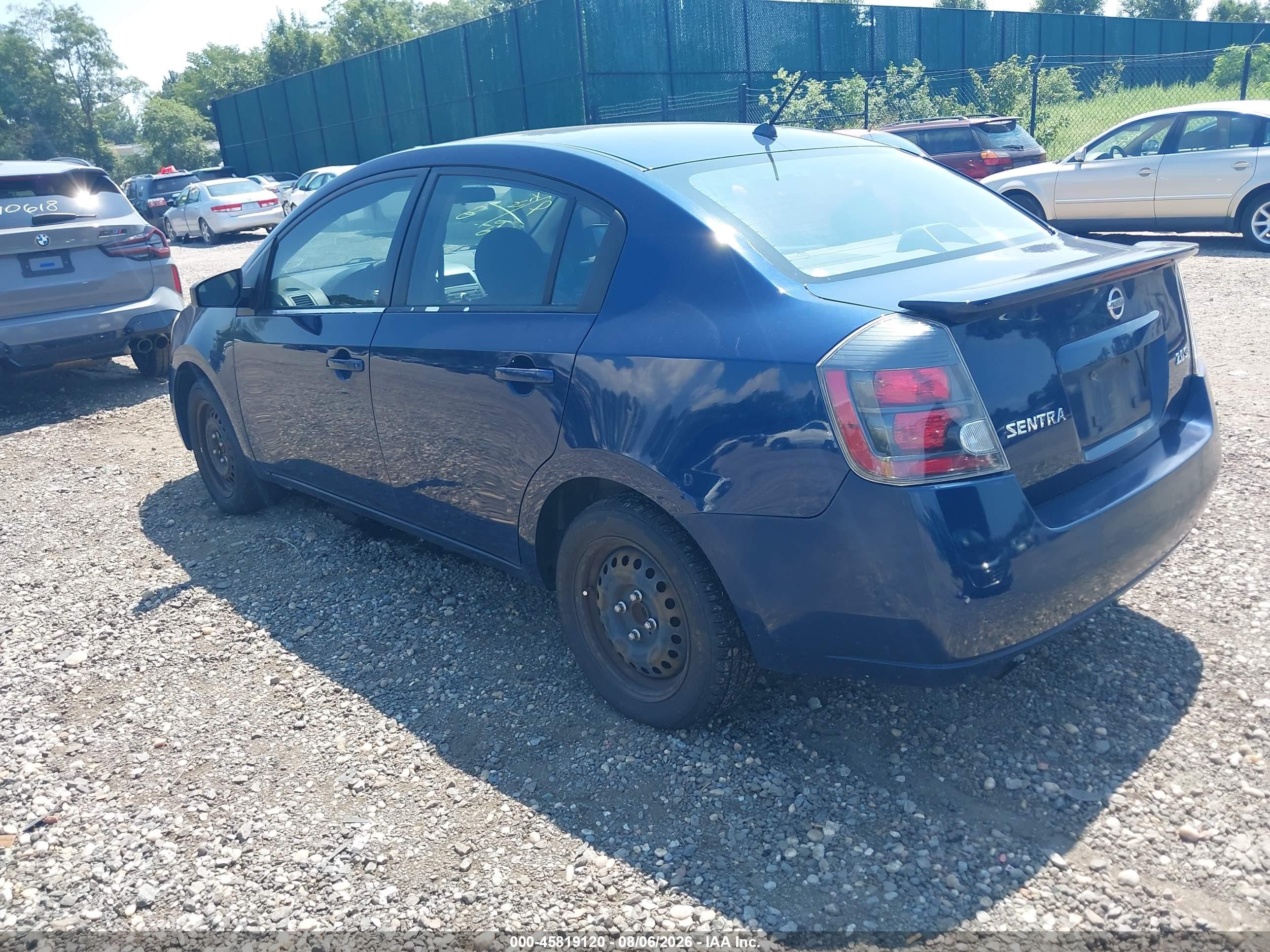 2007 Nissan Sentra 2.0s Blue vin: 3N1AB61E67L670423