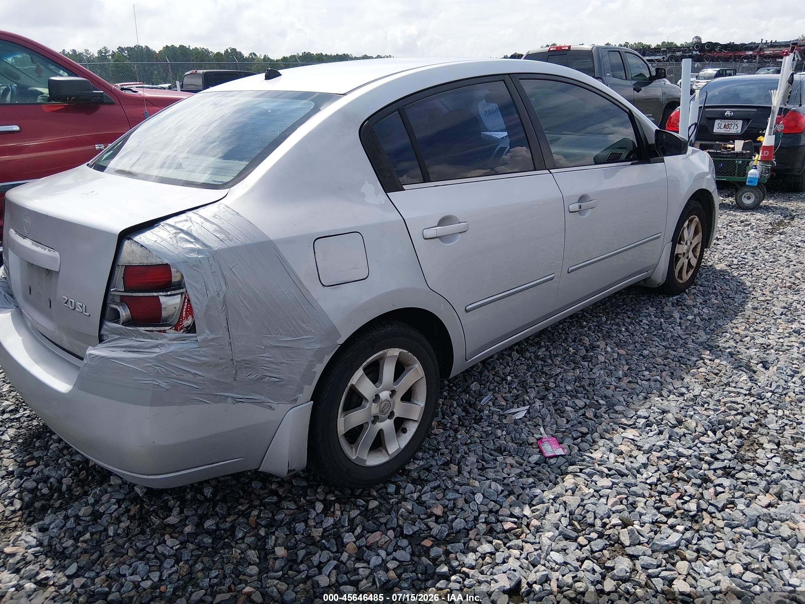 2007 Nissan Sentra 2.0s Silver vin: 3N1AB61E67L675153