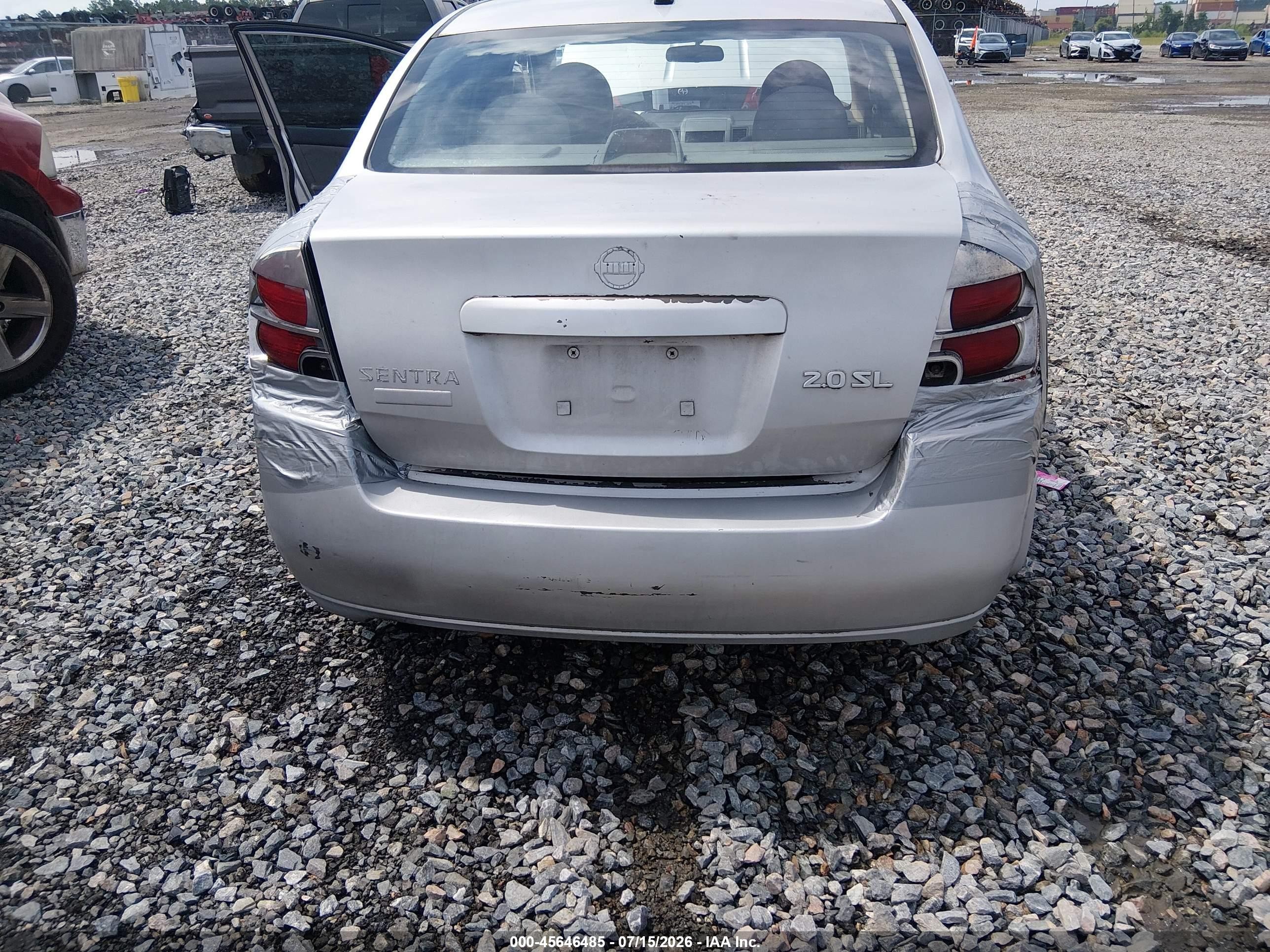 2007 Nissan Sentra 2.0s Silver vin: 3N1AB61E67L675153