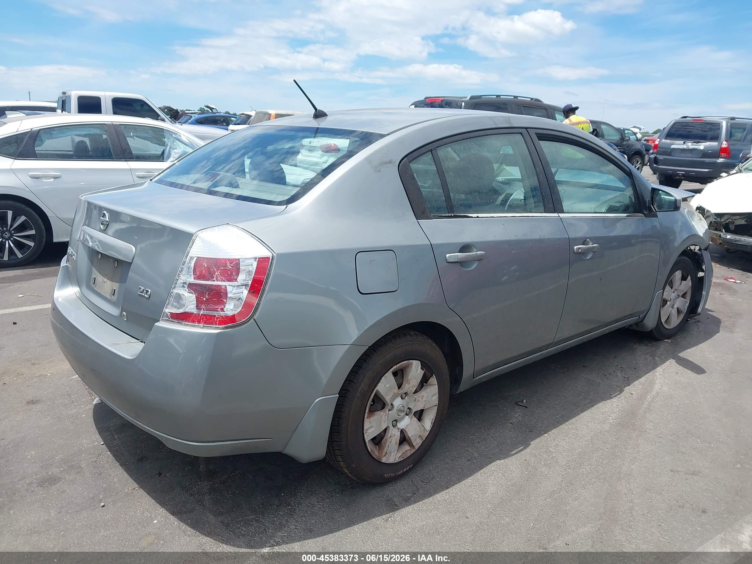 2007 Nissan Sentra 2.0 Gray vin: 3N1AB61E67L709432
