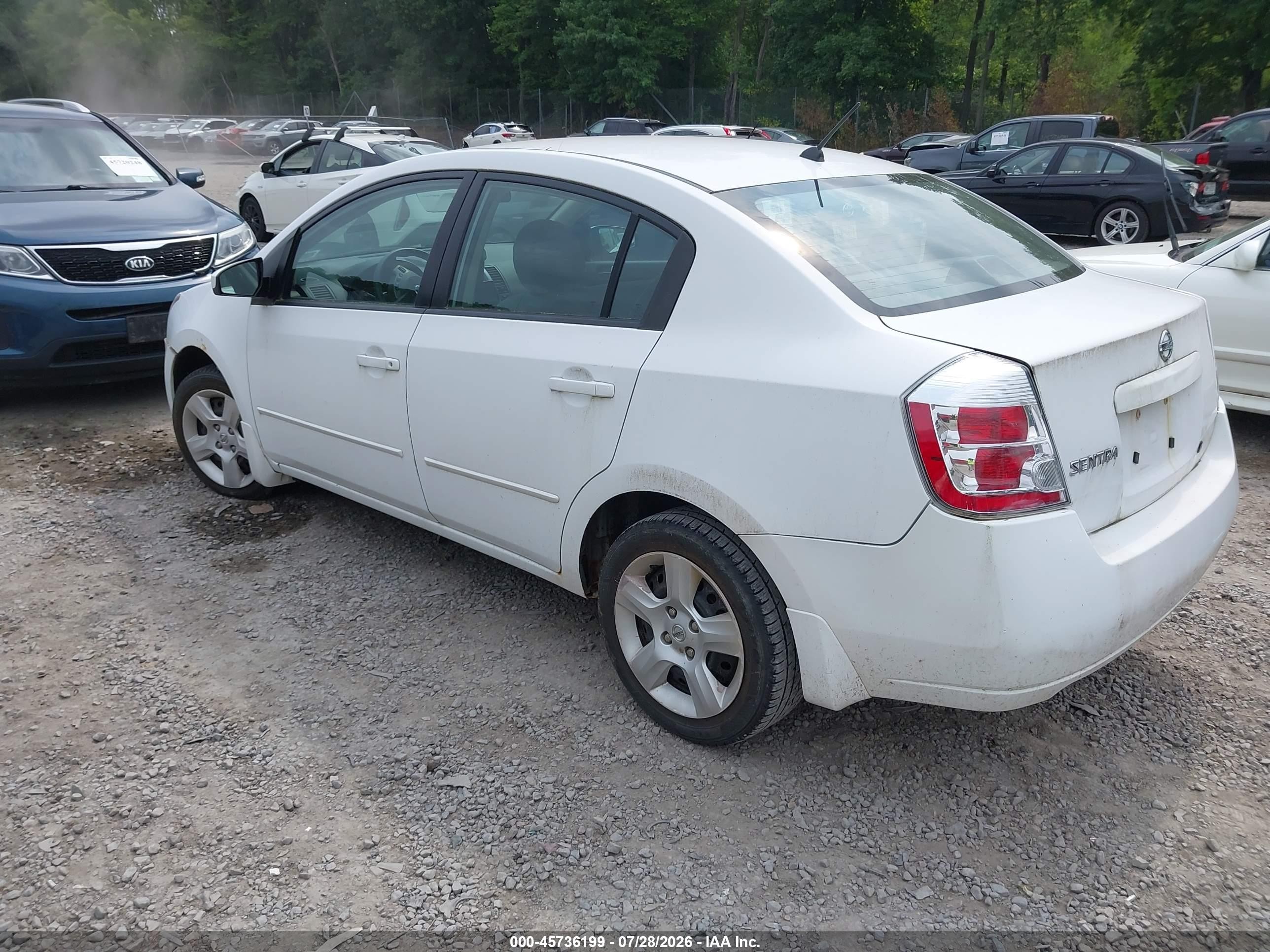 2008 Nissan Sentra 2.0 S White vin: 3N1AB61E68L736003