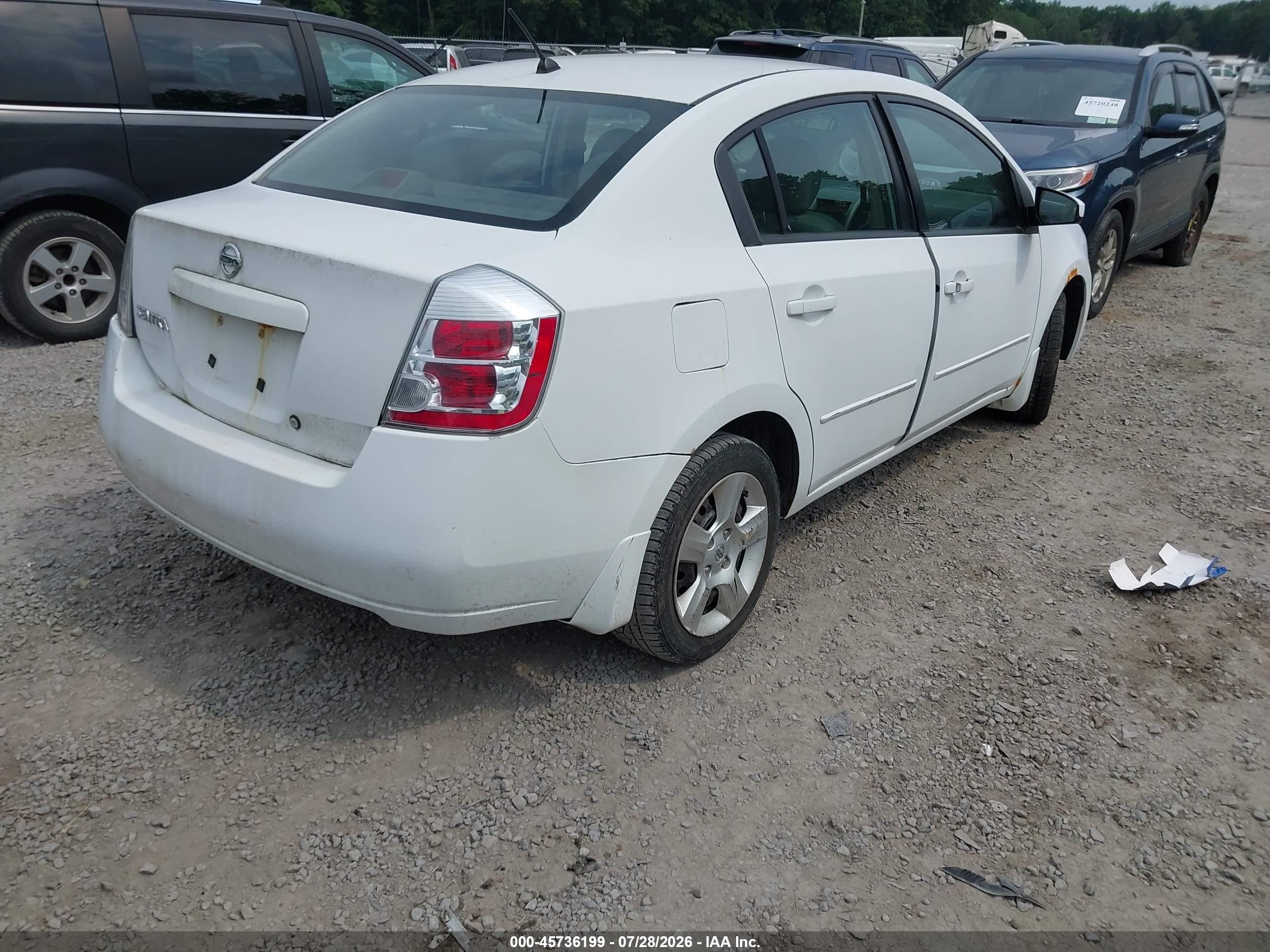 2008 Nissan Sentra 2.0 S White vin: 3N1AB61E68L736003