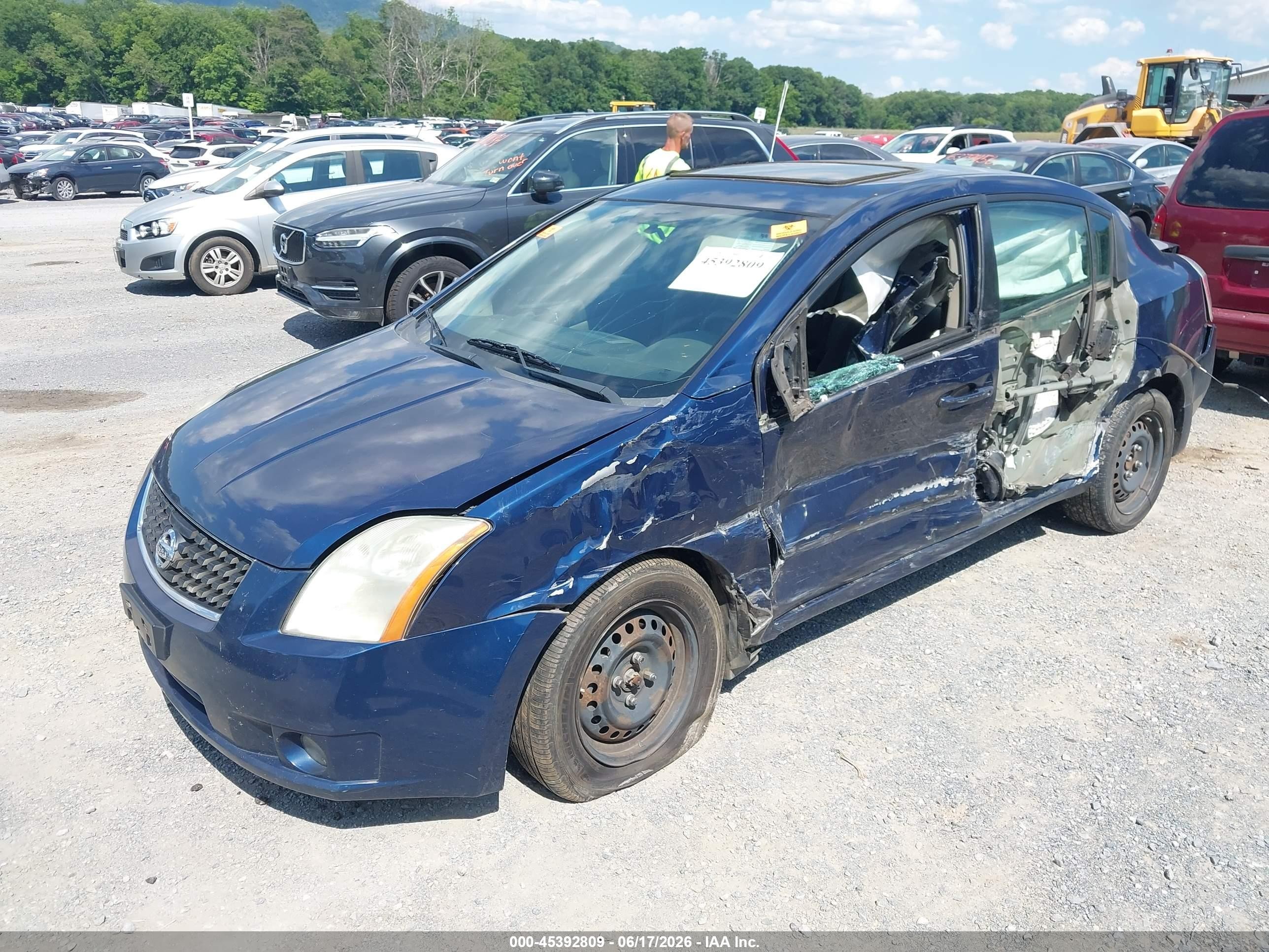 2009 Nissan Sentra 2.0s Blue vin: 3N1AB61E69L676743