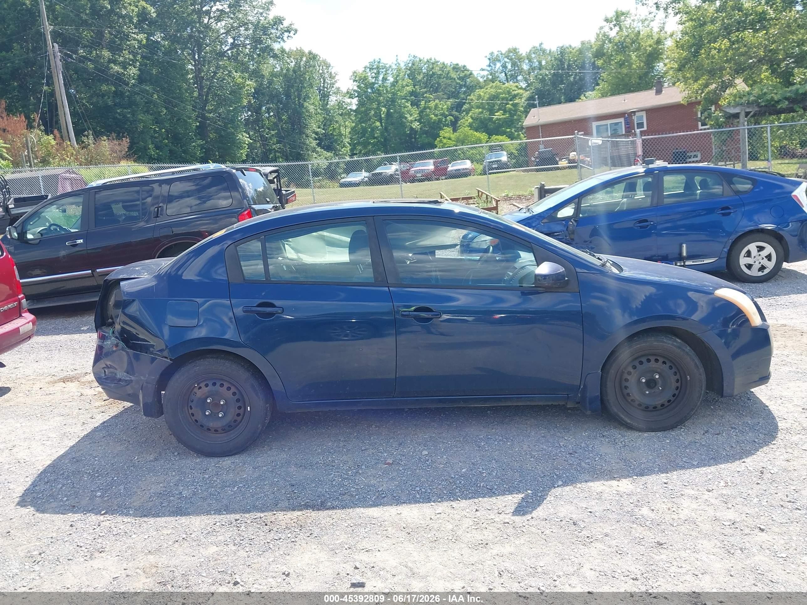 2009 Nissan Sentra 2.0s Blue vin: 3N1AB61E69L676743