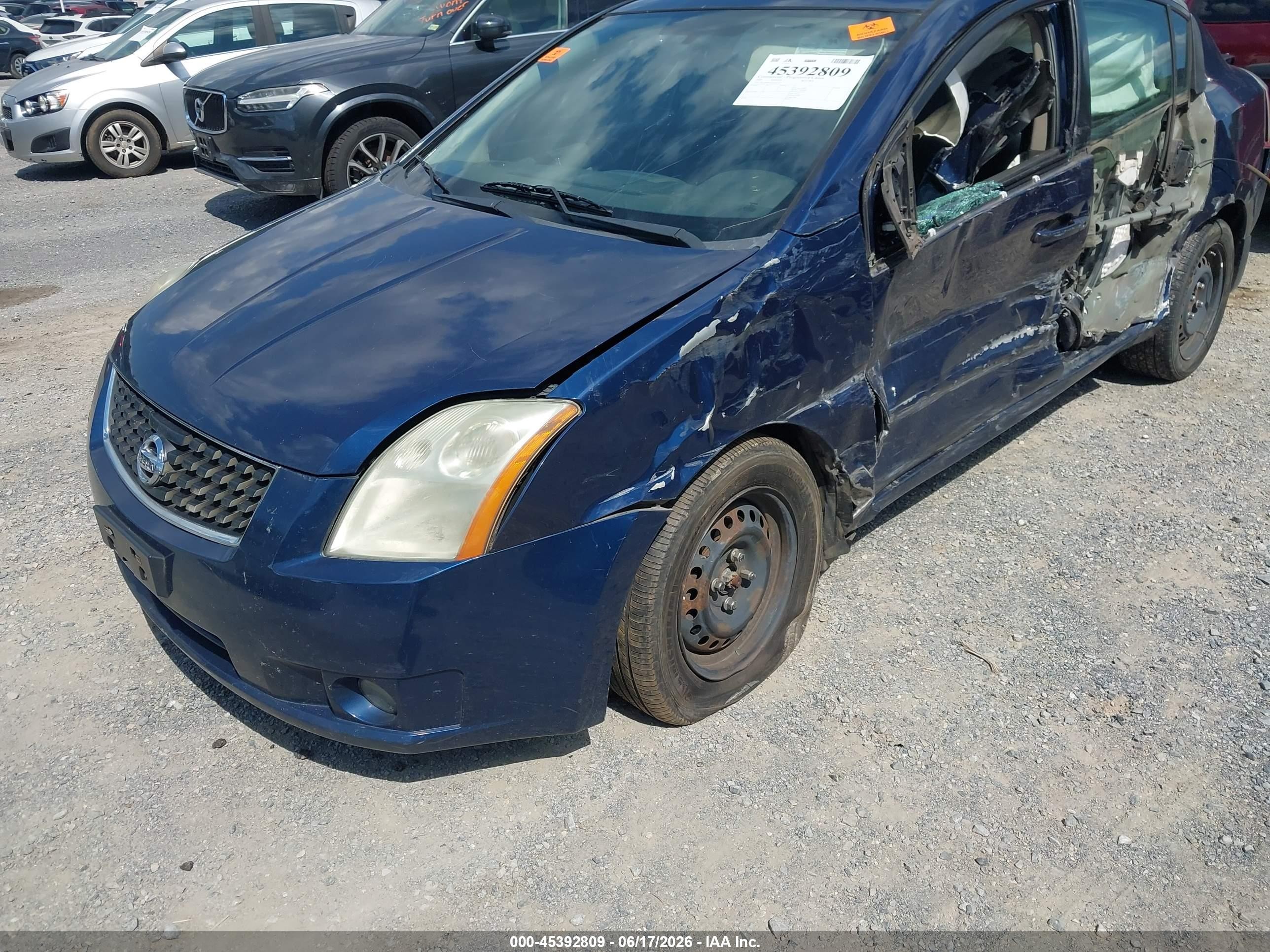 2009 Nissan Sentra 2.0s Blue vin: 3N1AB61E69L676743