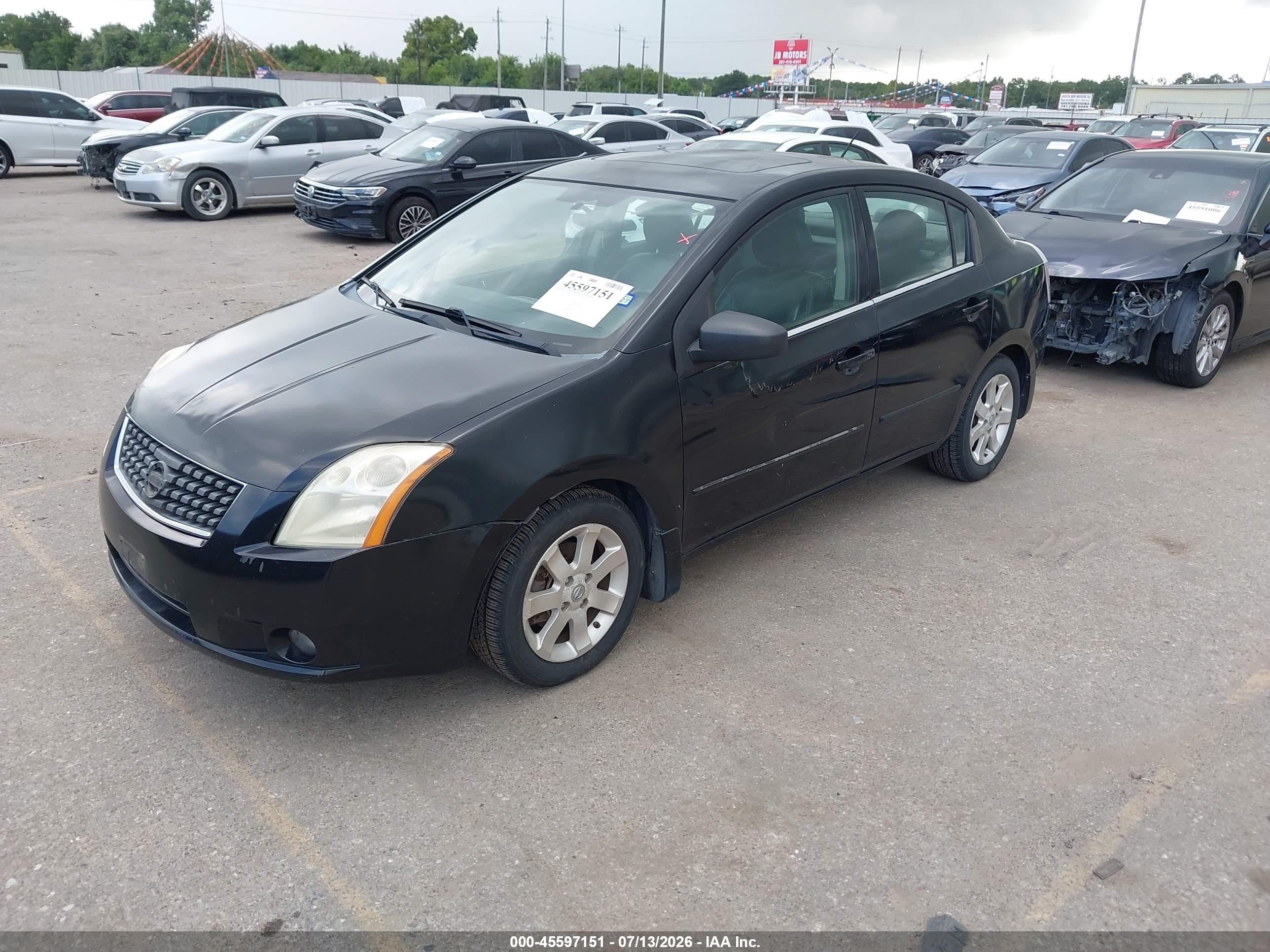 2008 Nissan Sentra 2.0 Sl Черный vin: 3N1AB61E78L631762