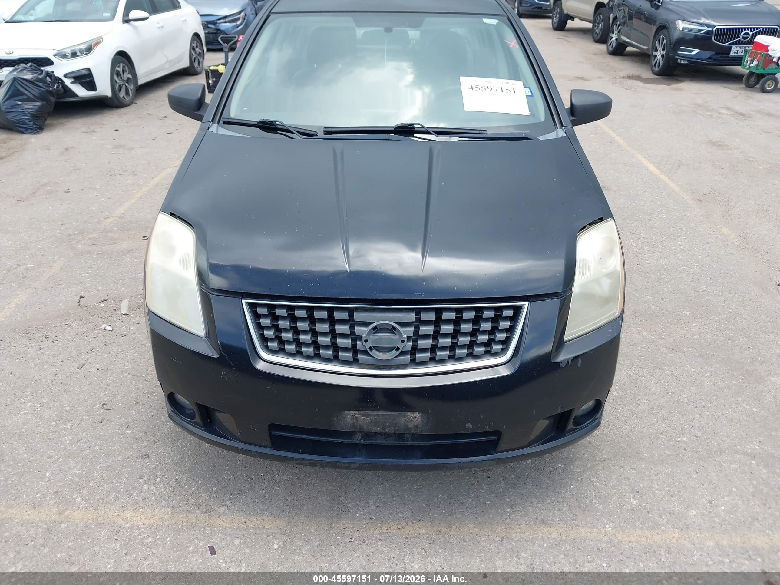2008 Nissan Sentra 2.0 Sl Черный vin: 3N1AB61E78L631762