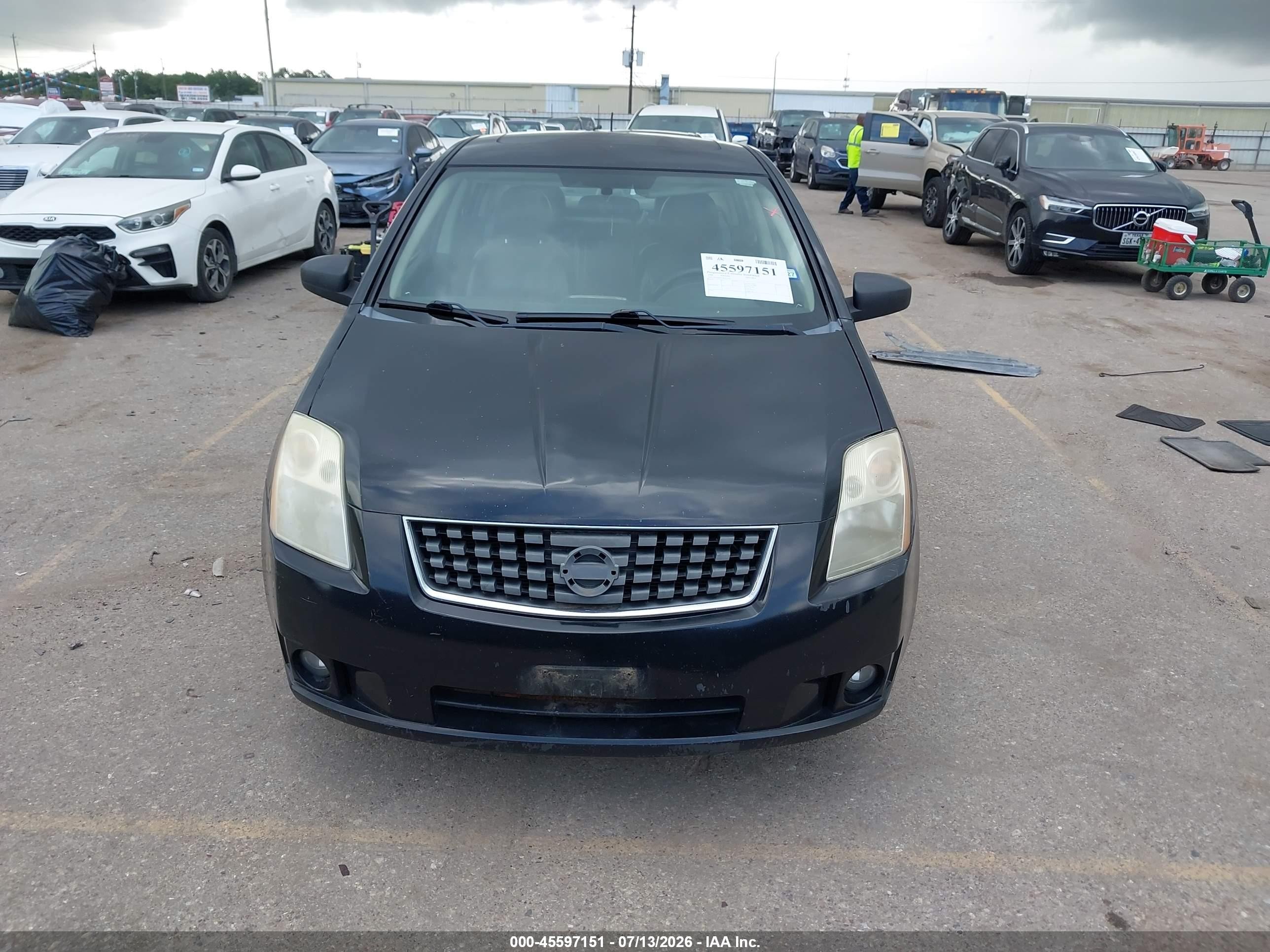 2008 Nissan Sentra 2.0 Sl Черный vin: 3N1AB61E78L631762