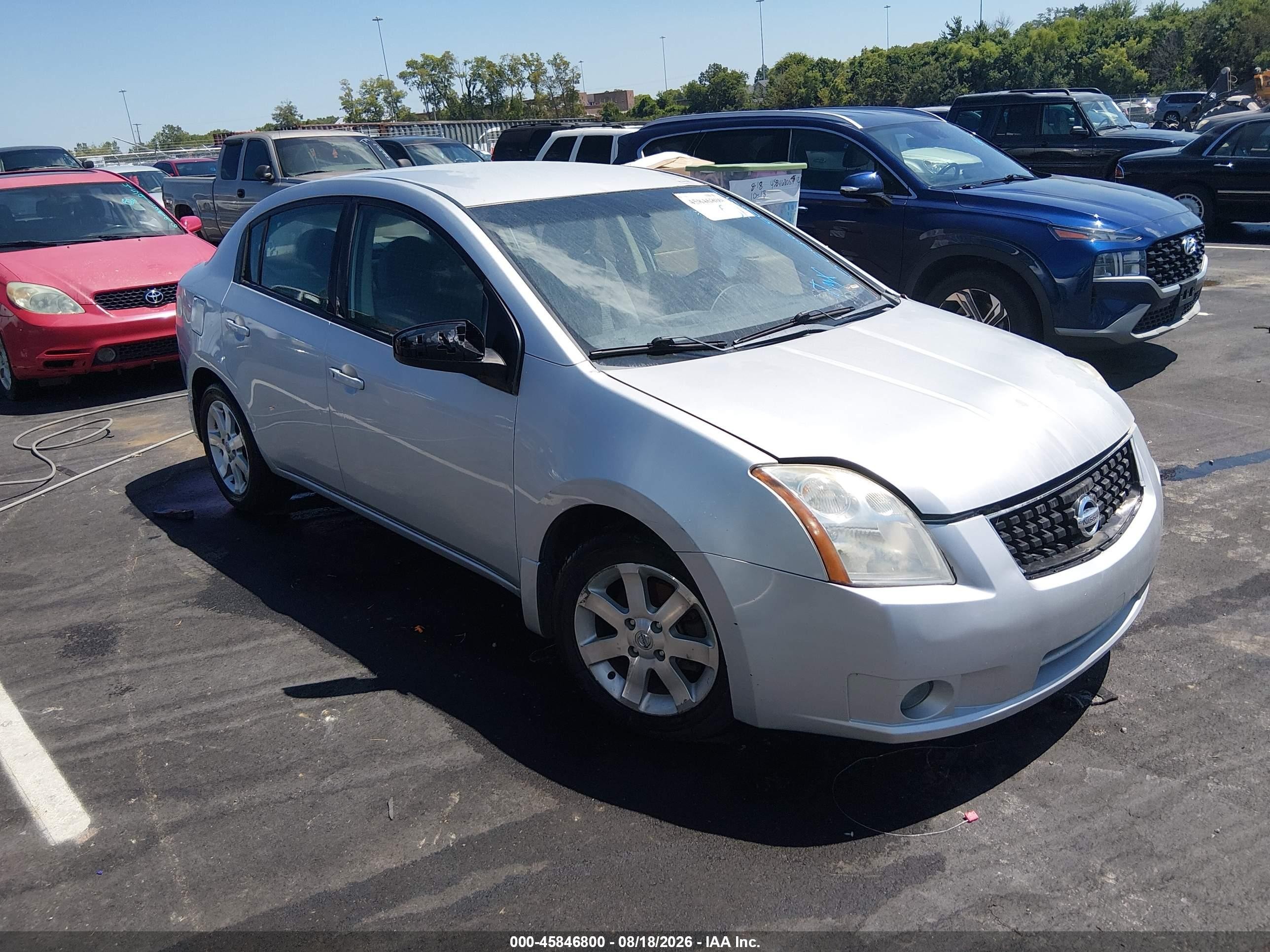 2008 Nissan Sentra 2.0s Серебряный vin: 3N1AB61E78L681173