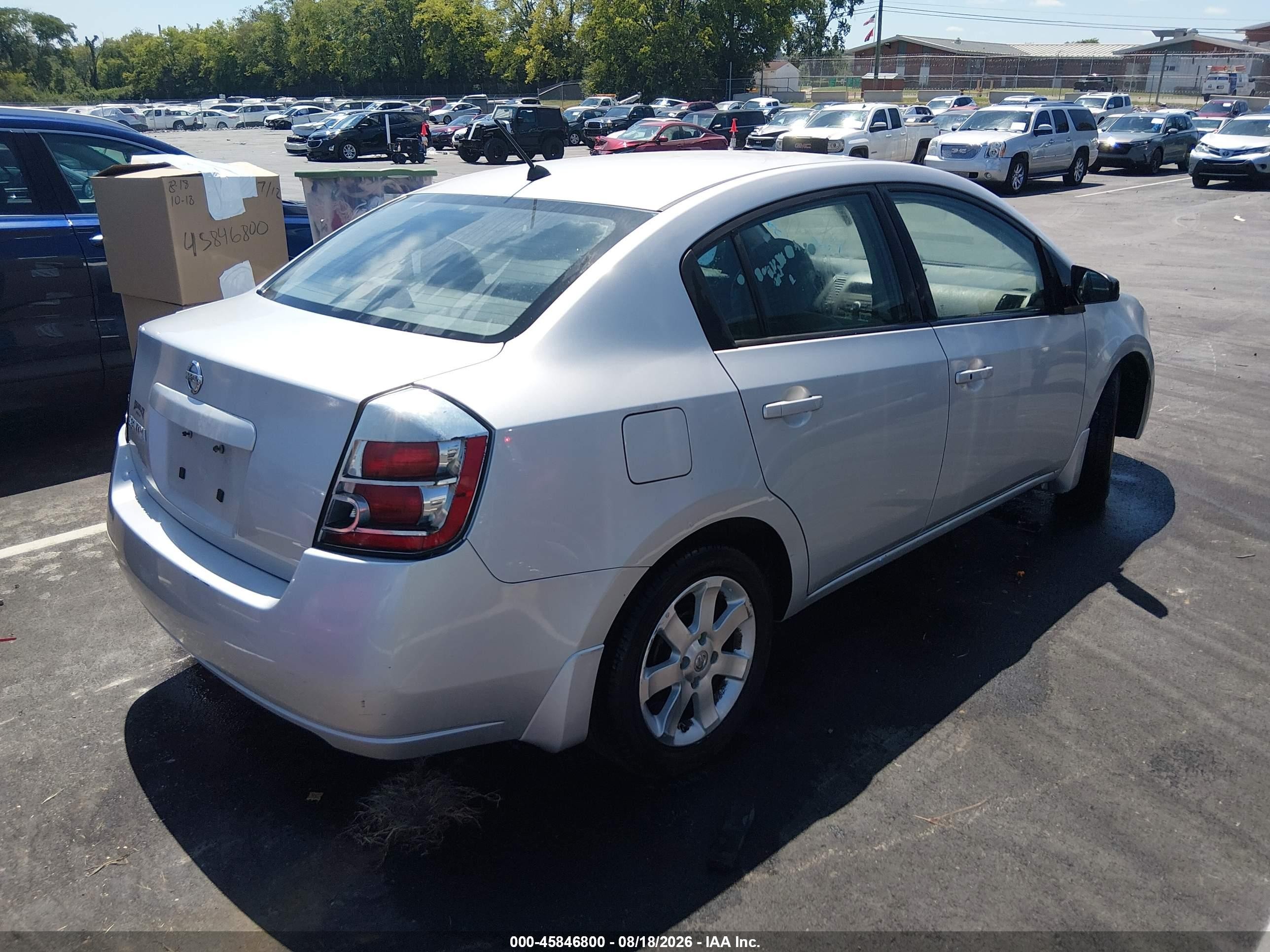 2008 Nissan Sentra 2.0s Серебряный vin: 3N1AB61E78L681173