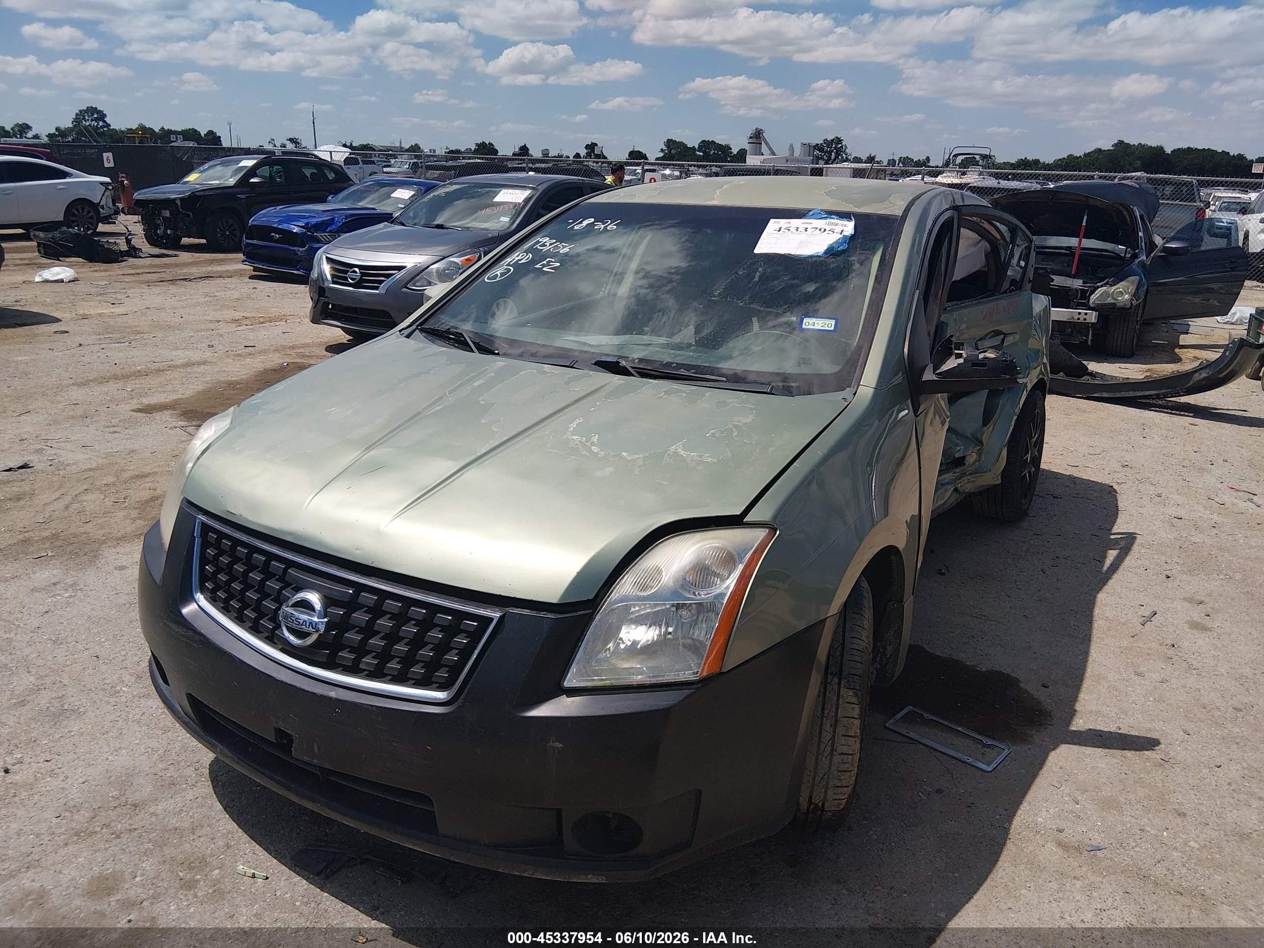 2008 Nissan Sentra 2.0s Green vin: 3N1AB61E78L710218