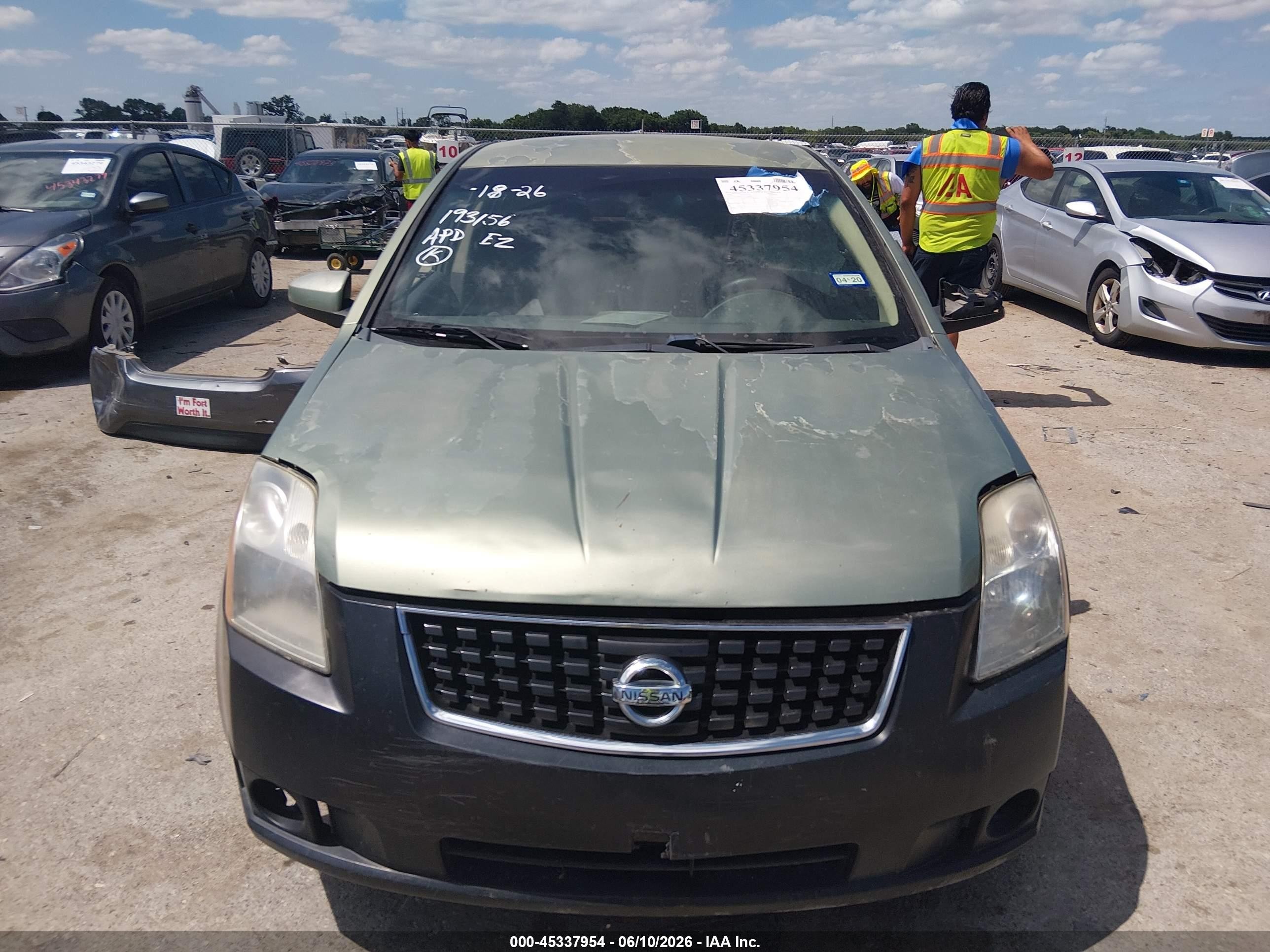 2008 Nissan Sentra 2.0s Green vin: 3N1AB61E78L710218