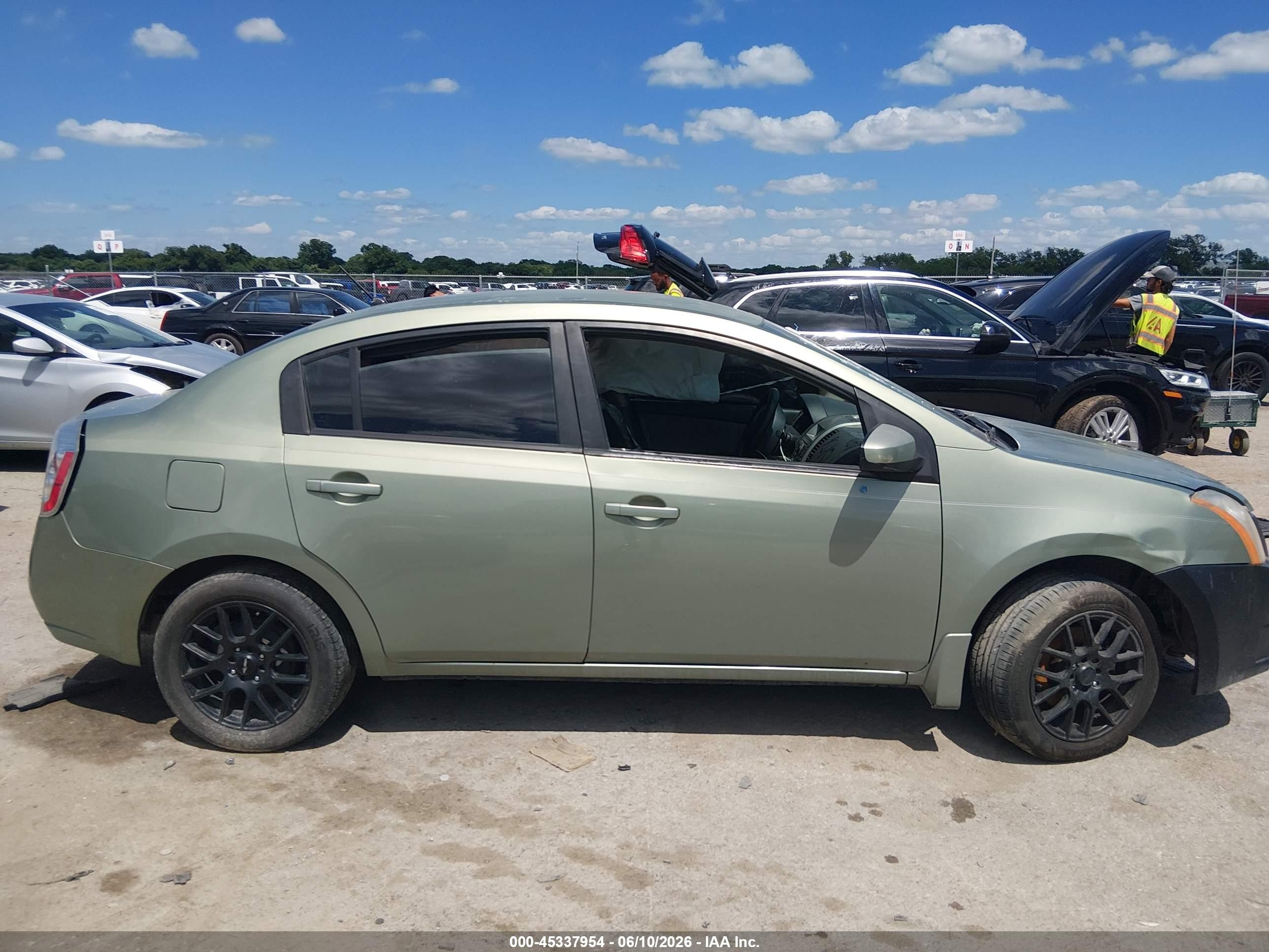 2008 Nissan Sentra 2.0s Green vin: 3N1AB61E78L710218