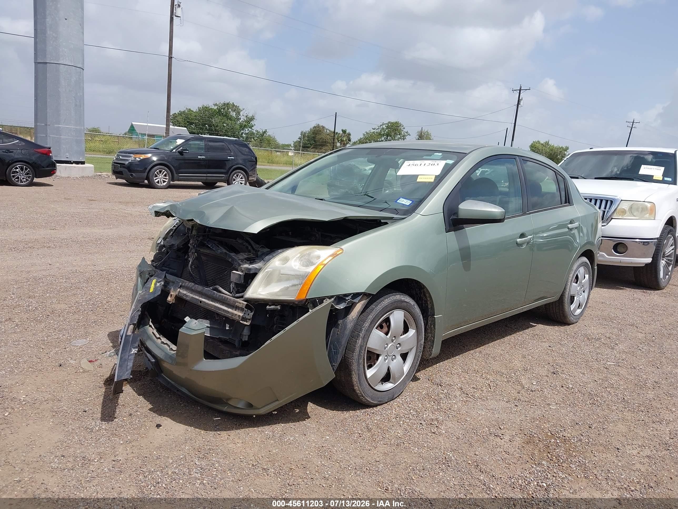 2008 Nissan Sentra 2.0 S Green vin: 3N1AB61E78L764585
