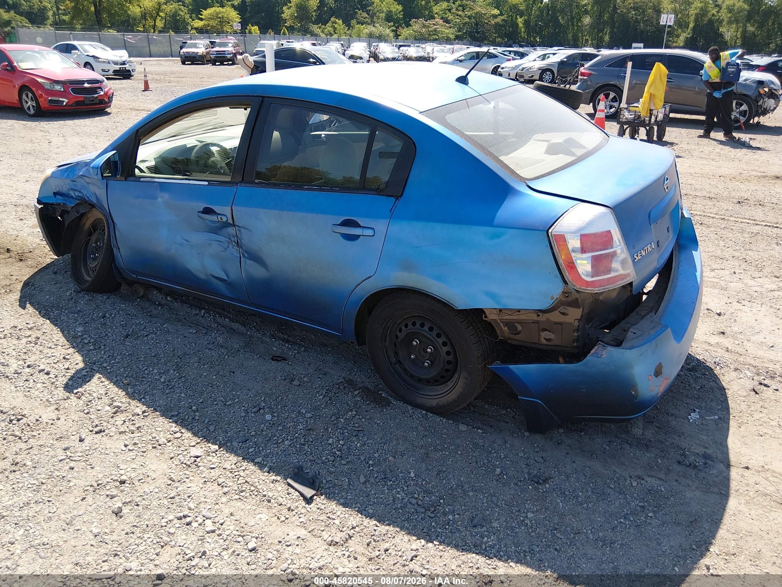 2007 Nissan Sentra 2.0s Light Blue vin: 3N1AB61E87L610482