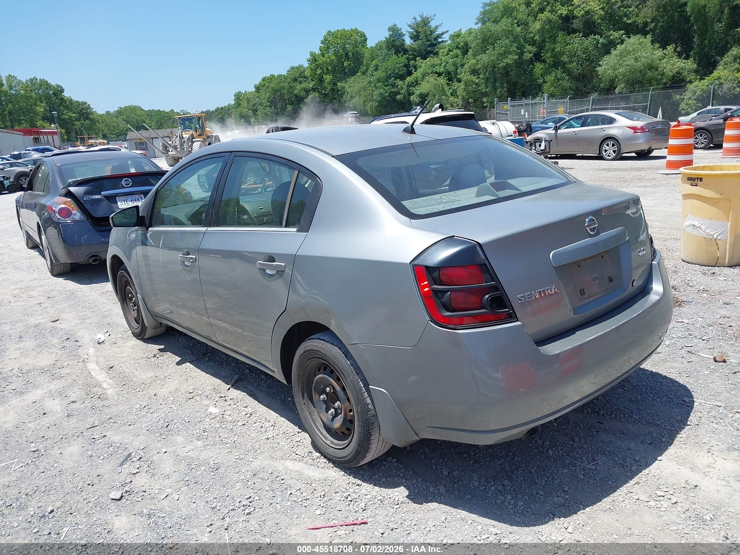 2007 Nissan Sentra 2.0 Gray vin: 3N1AB61E87L633650