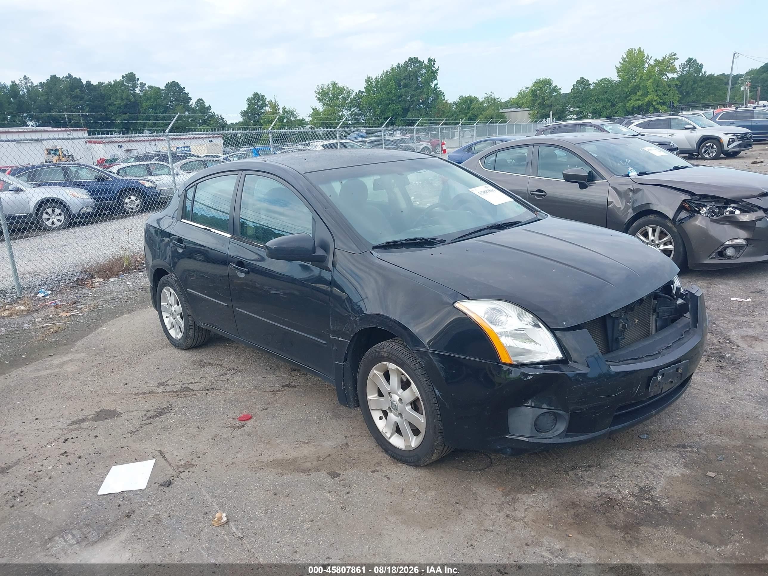 2007 Nissan Sentra 2.0s Black vin: 3N1AB61E87L658788