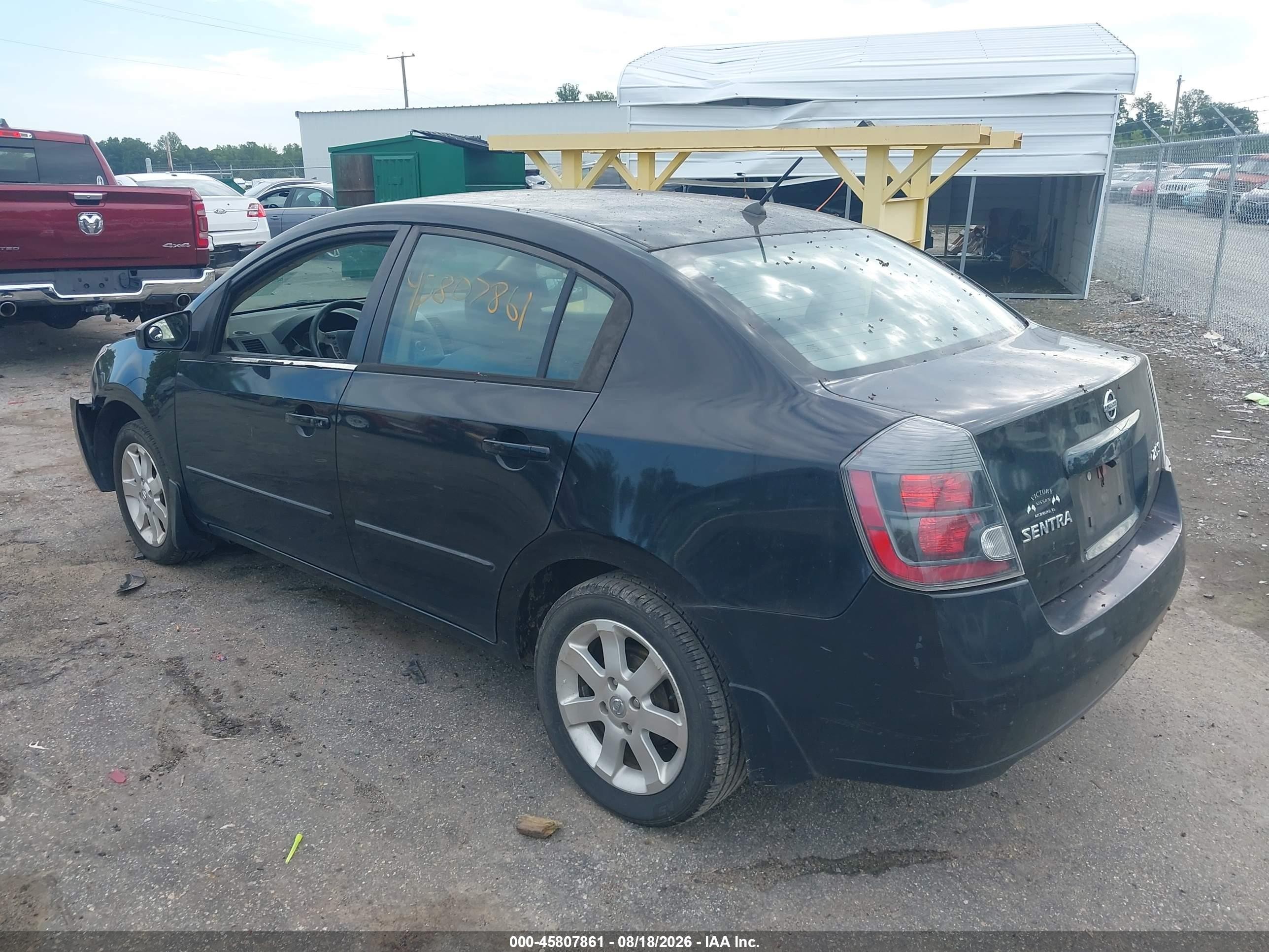 2007 Nissan Sentra 2.0s Черный vin: 3N1AB61E87L658788