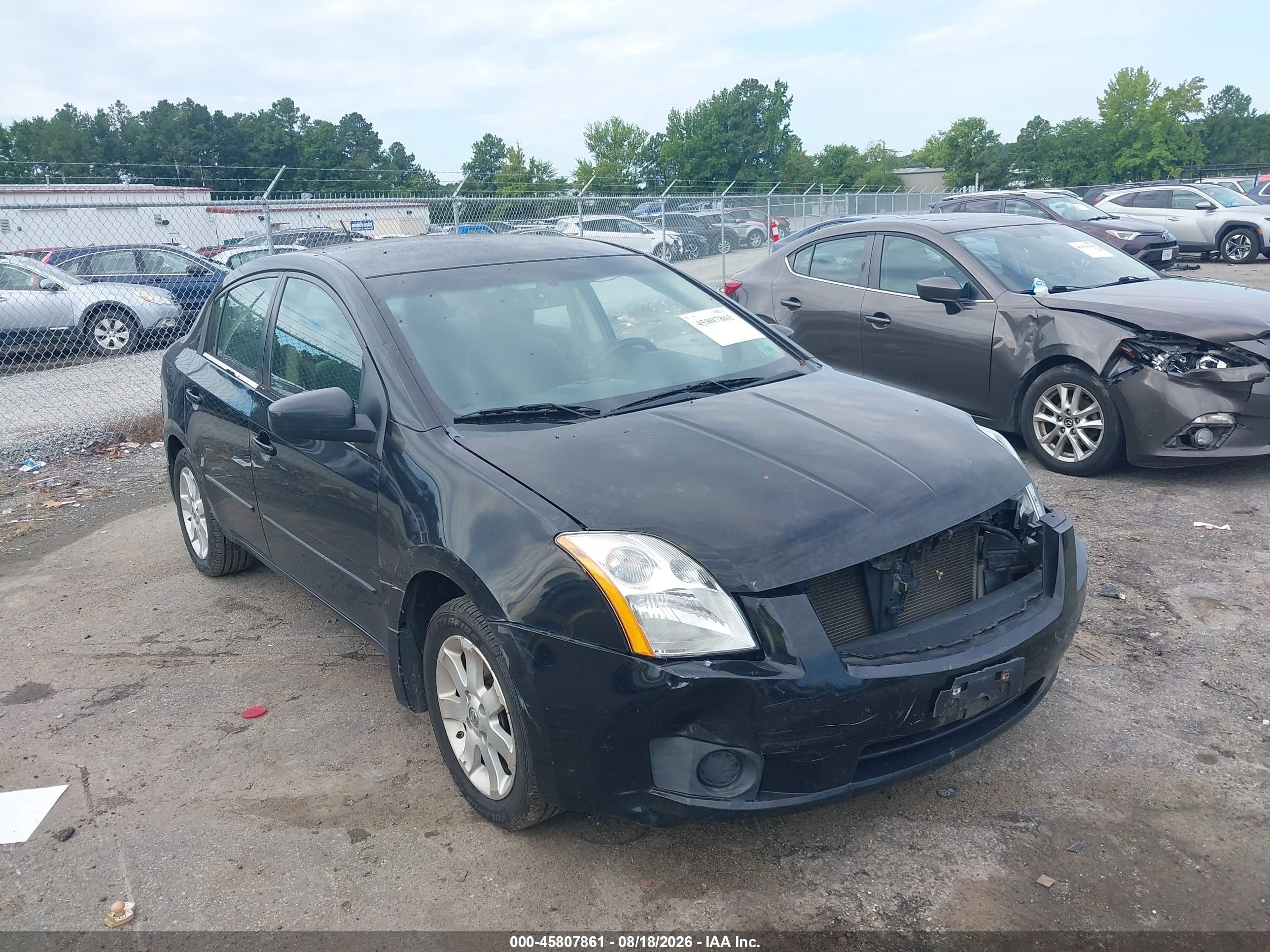 2007 Nissan Sentra 2.0s Черный vin: 3N1AB61E87L658788