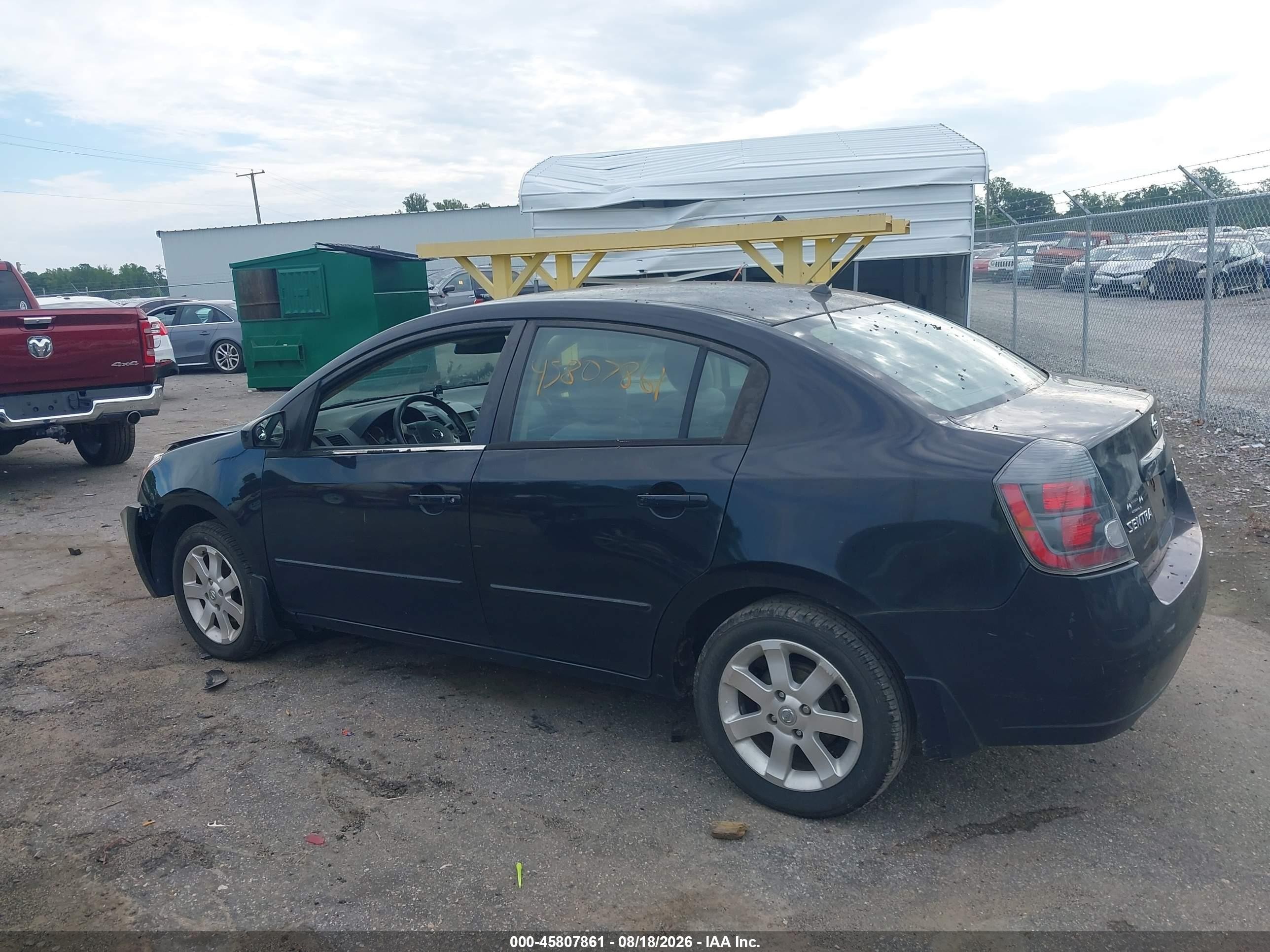 2007 Nissan Sentra 2.0s Черный vin: 3N1AB61E87L658788