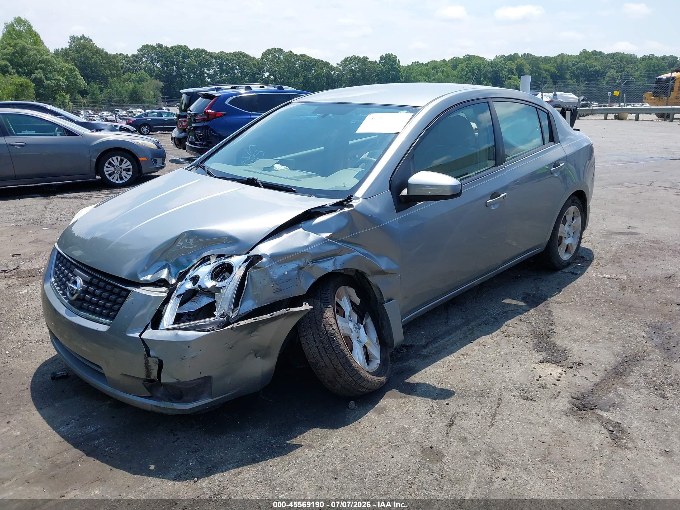 2007 Nissan Sentra 2.0s Серебряный vin: 3N1AB61E87L660816