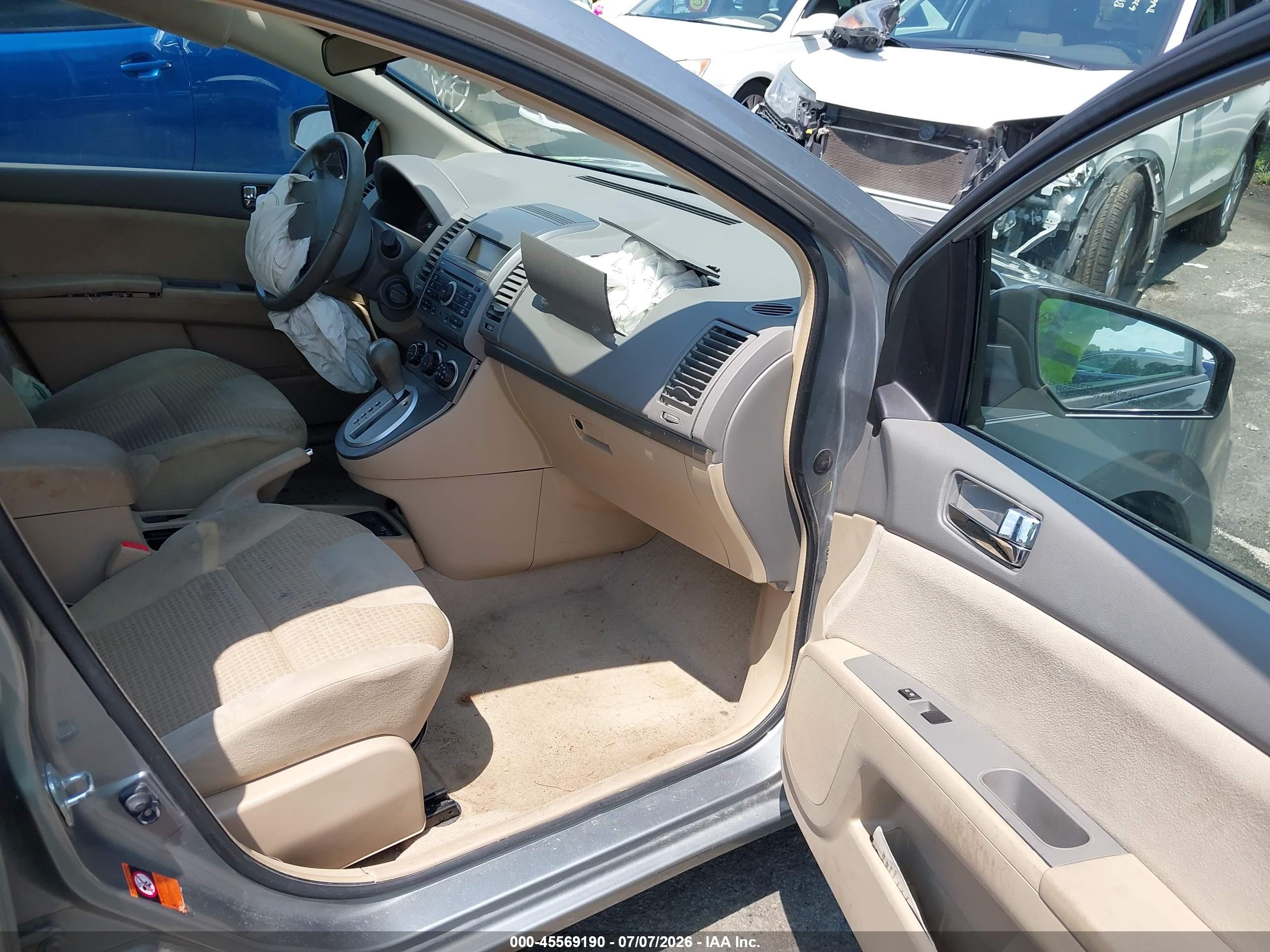 2007 Nissan Sentra 2.0s Серебряный vin: 3N1AB61E87L660816