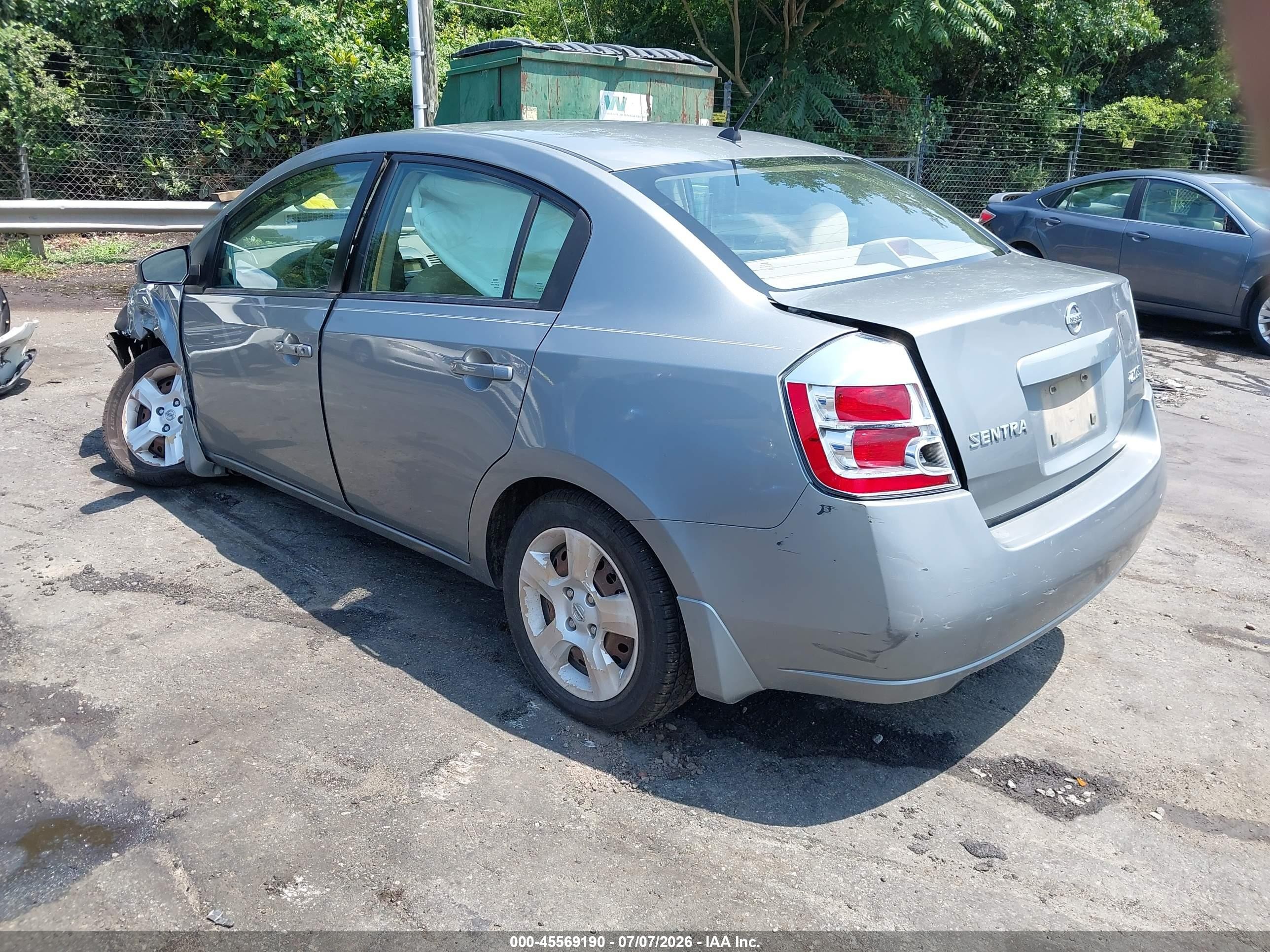 2007 Nissan Sentra 2.0s Серебряный vin: 3N1AB61E87L660816