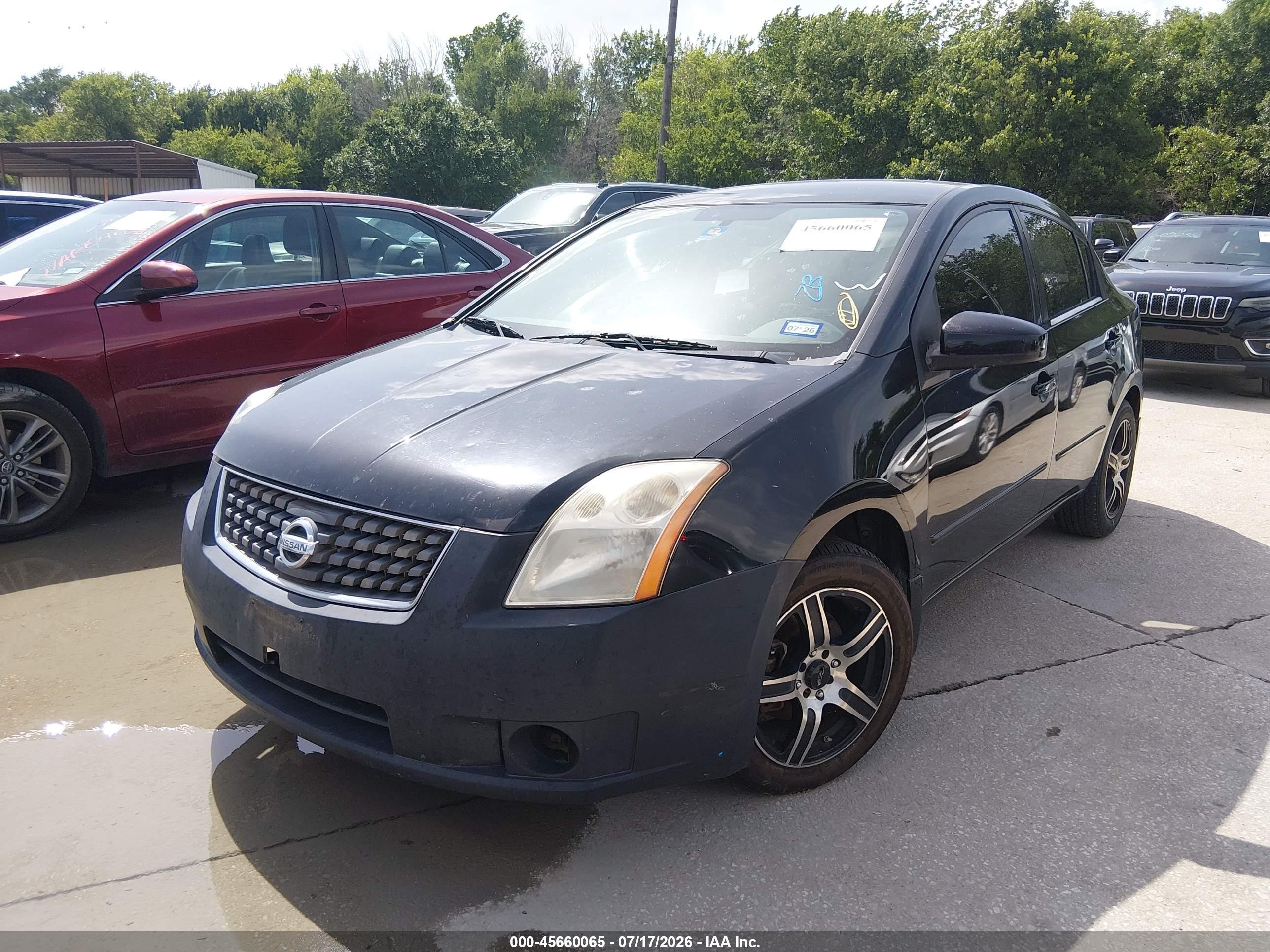 2007 Nissan Sentra 2.0sl Черный vin: 3N1AB61E87L693900